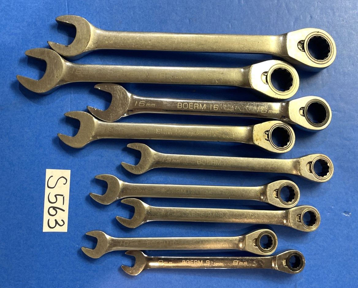 BLUE-POINT TOOLS 9 PIECE METRIC RATCHETING REVERSABLE WRENCHES 9MM – 19MM