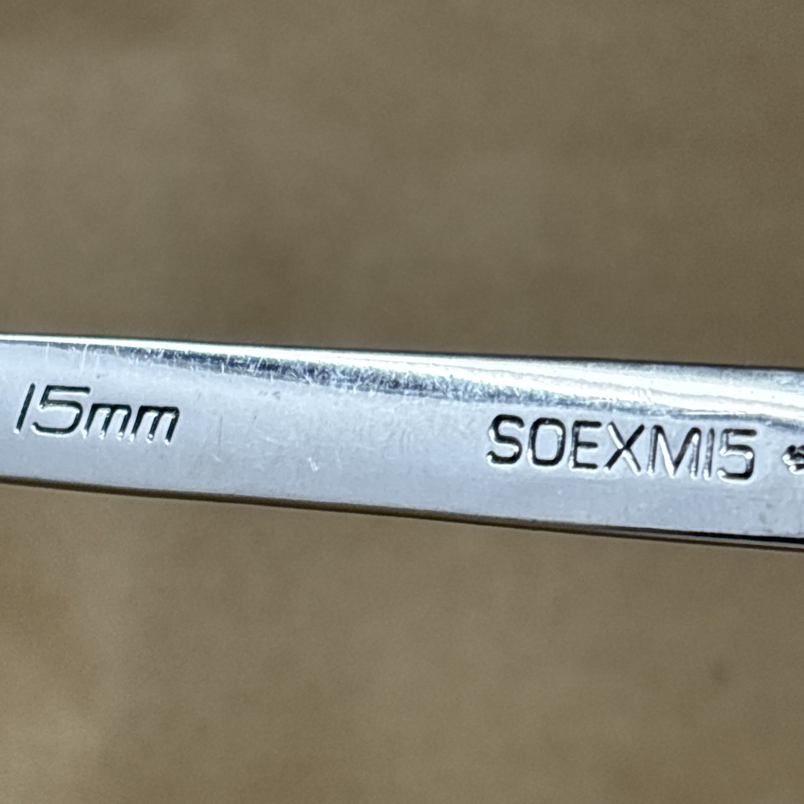 Snap On Tools 15mm Flank Drive Plus 12 Pt Combination Wrench SOEXM15 USA