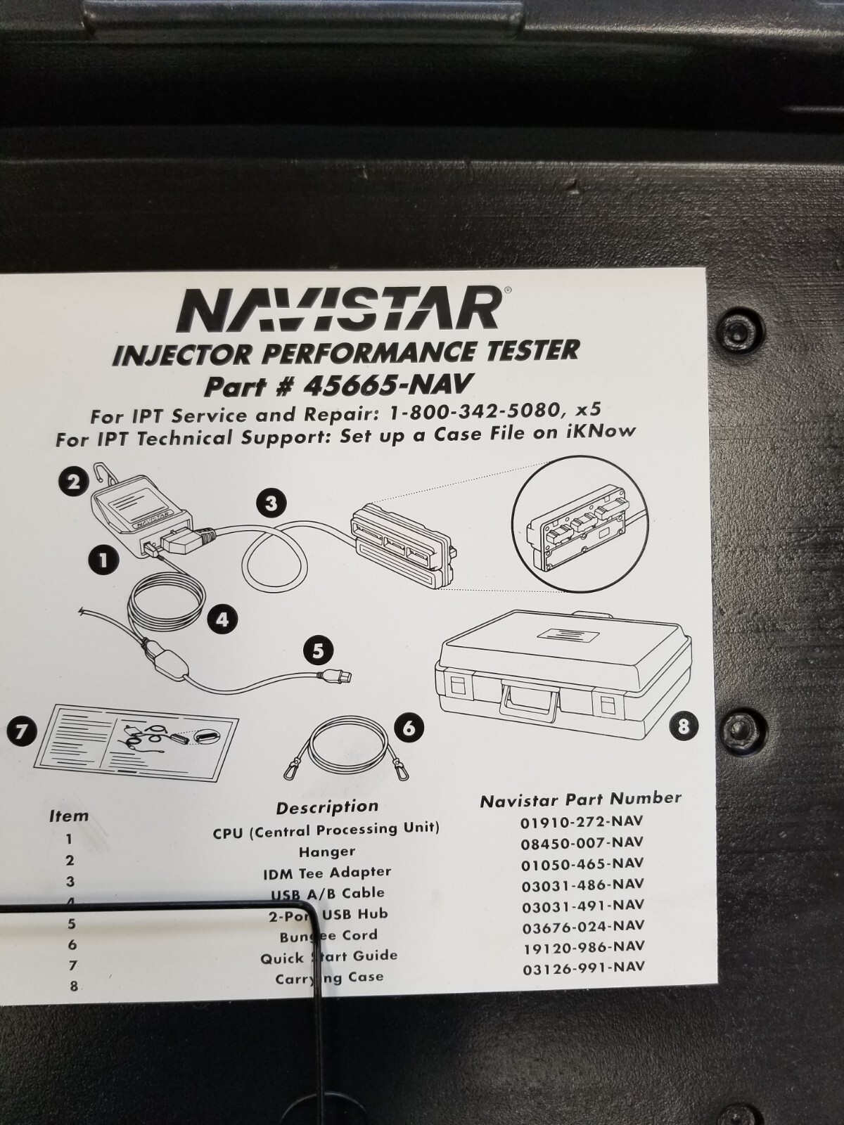 International NAVISTAR 45665-NAV Injector Performance Tester Kit VT365 & VT275