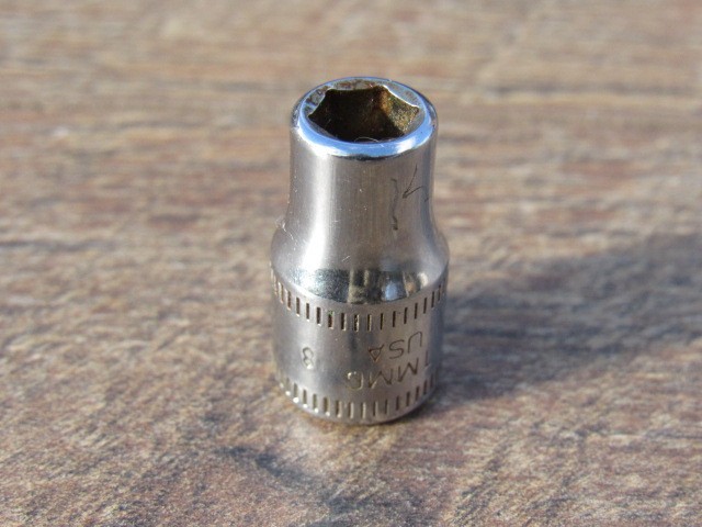 SNAP ON 6MM TMM6 1/4″ DRIVE METRIC 6 PT SHALLOW CHROME SOCKET 6 MM TMM ID MARK