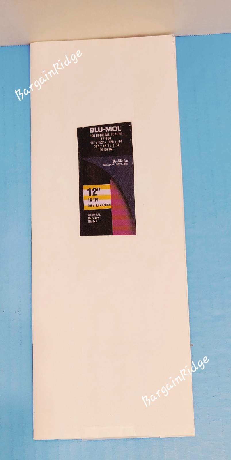 10 PK BLU-MOL HACKSAW BLADES 12″ x1/2″x.025x18T Bi Metal Austrian Steel #1218UL