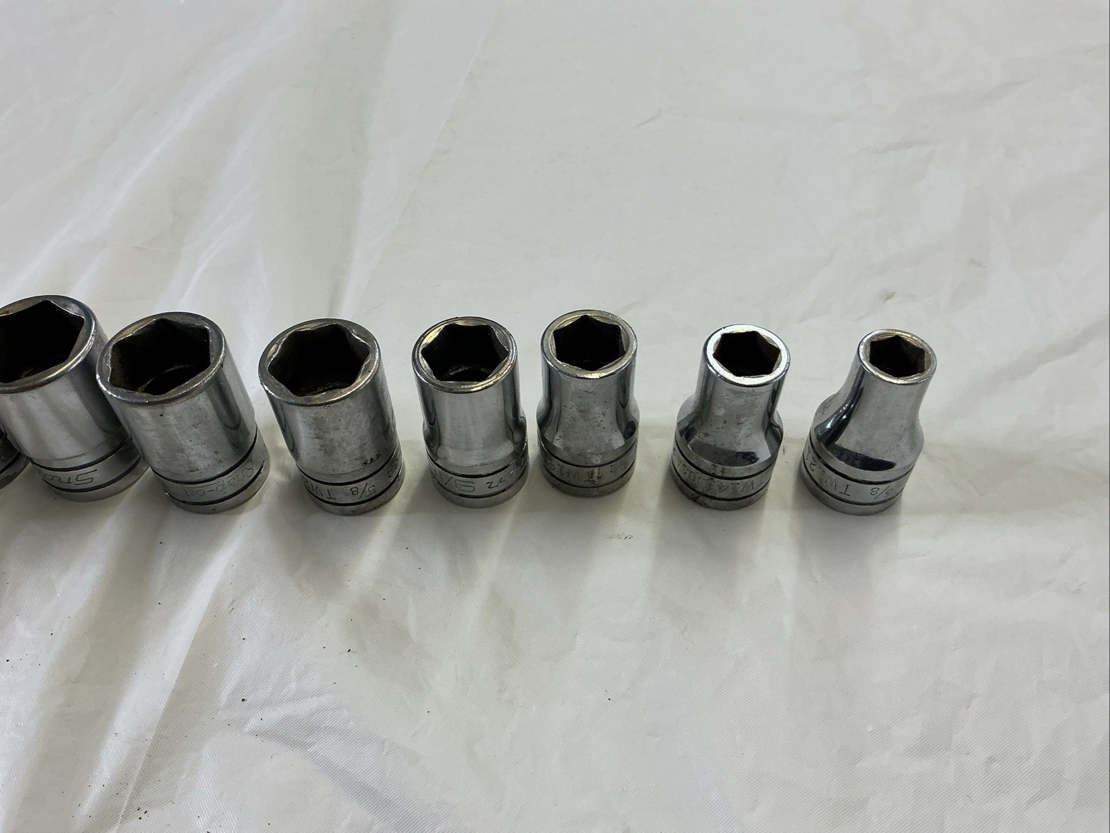 Snap On 1/2″ Dr 12 Pc SAE Shallow 6Pt Socket Set TW Mixed Years 3/8 To 1-1/16
