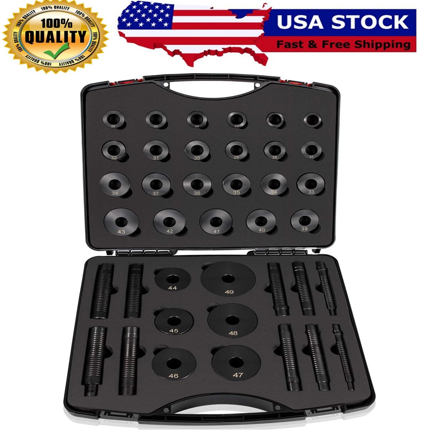 for GM/Ford/Chrysler Transmission Master Bushing Driver Tool Kit T-0220-39,39Pcs