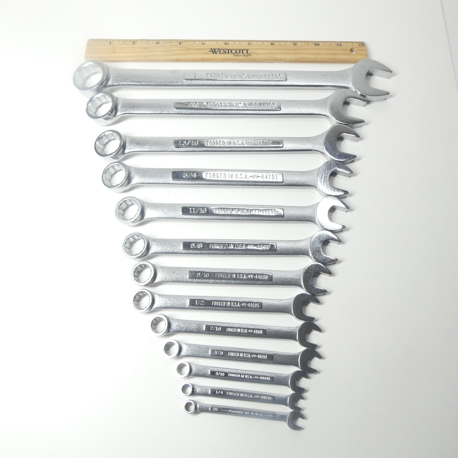 Craftsman USA Combination Wrenches Lot of 13 – 1/4 to 1 Inch VV Series SAE