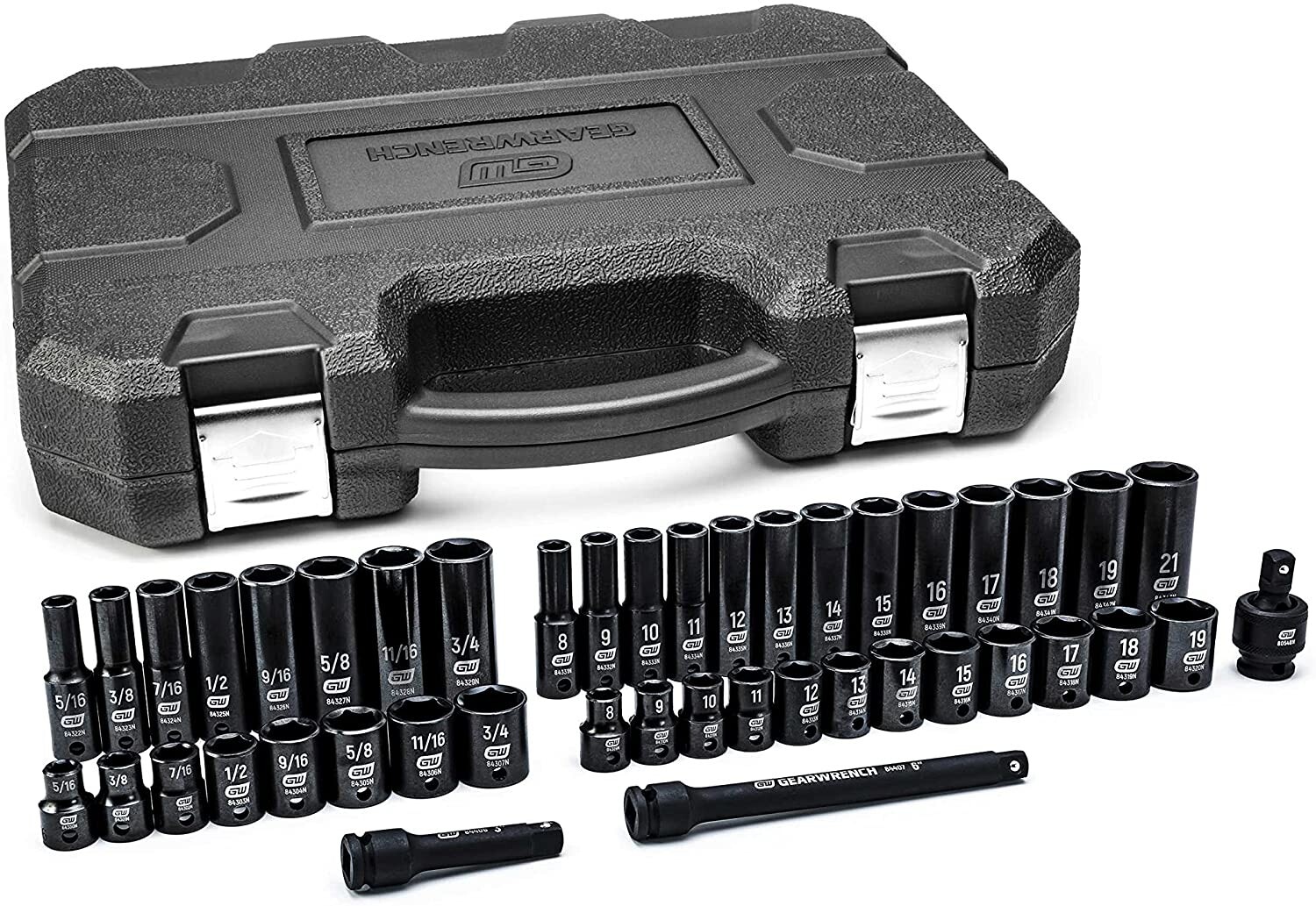 GearWrench 84916N SAE/Metric 3/8″ Drive Impact Socket Set (44 Piece)