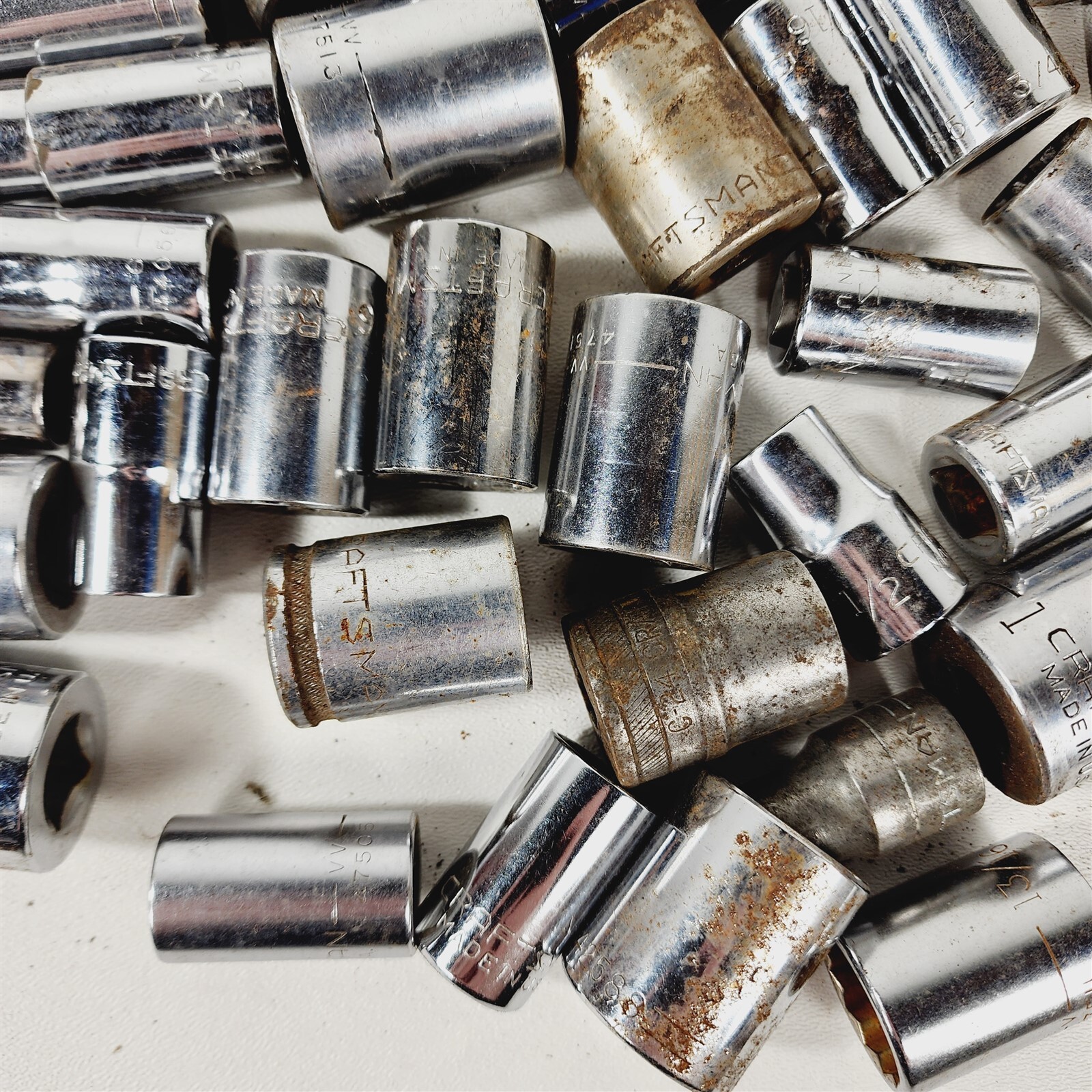 50 pcs – Craftsman 1/2 Drive Socket Ratchet Lot – 9.5 lbs