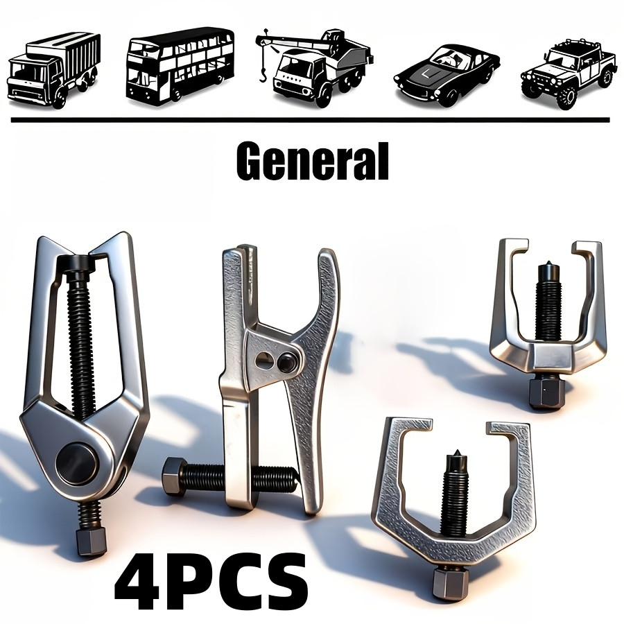 4pcs Ball Joint Separator Set Toolset, Steering Tie Rod/ Drag Link Removal Tool,