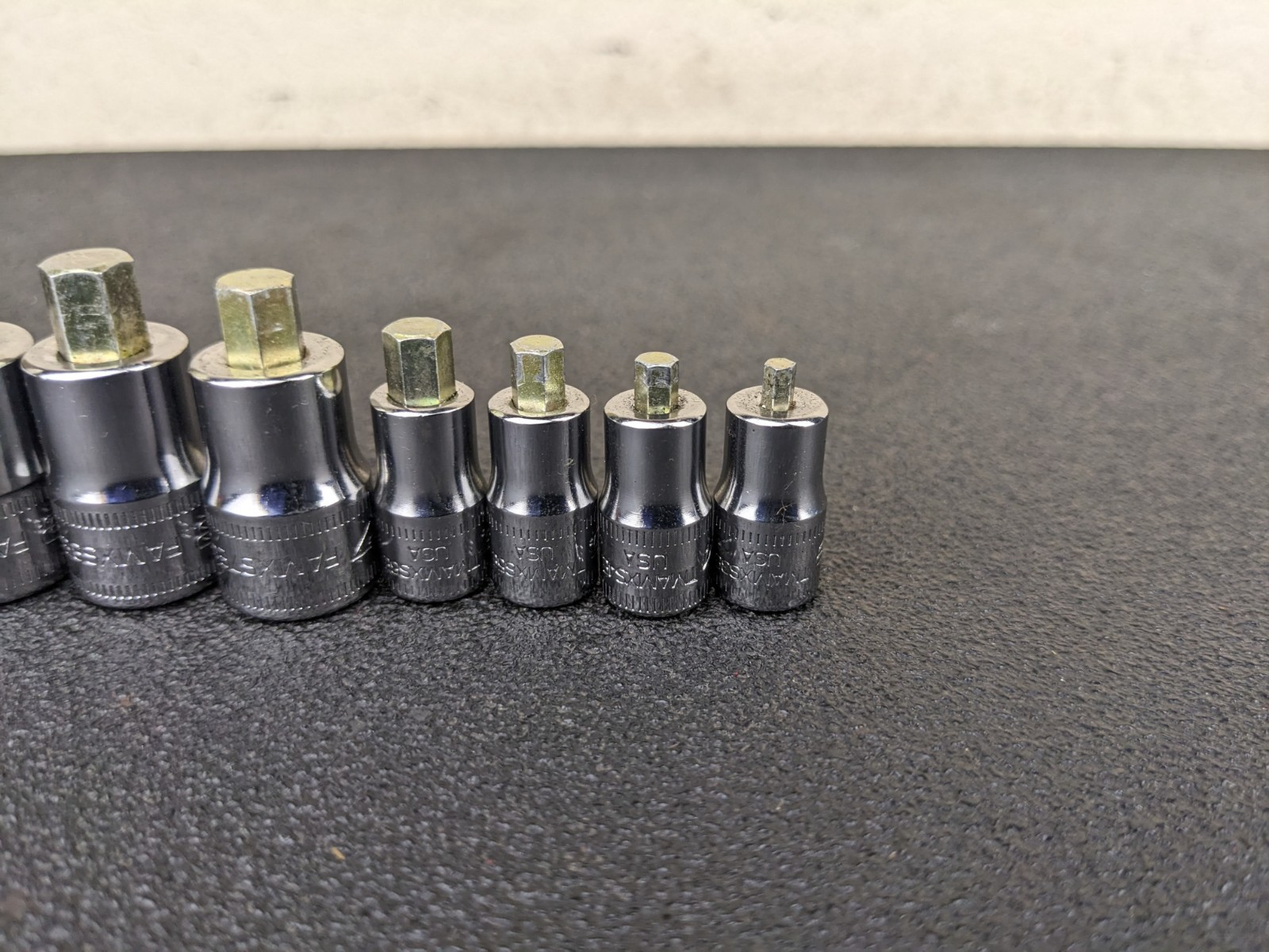 #bp503 Snap-on 1/4″ 3/8″ Drives Stubby Metric Hex Socket driver Set 208EFTAMXSY