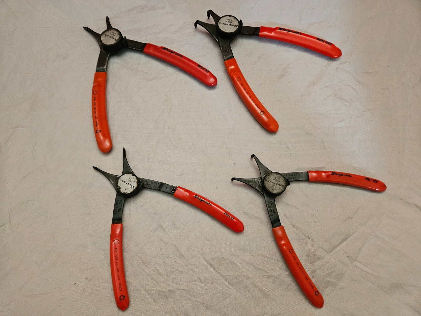 Snap-on 4 Piece Convertible Internal External Snap Retaining Ring Pliers Set TB