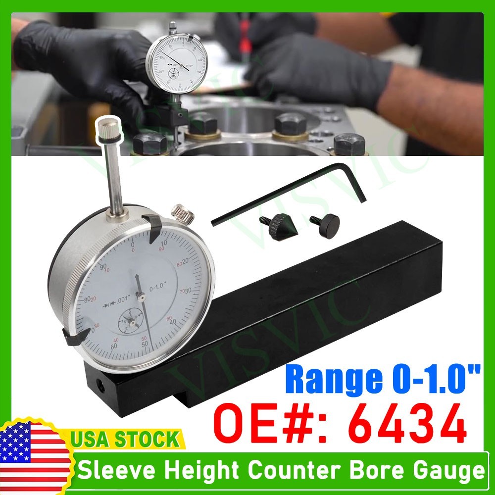 6434 Sleeve Height and Counter Bore Gauge Kit For All Diesel Engines Range 0-1″
