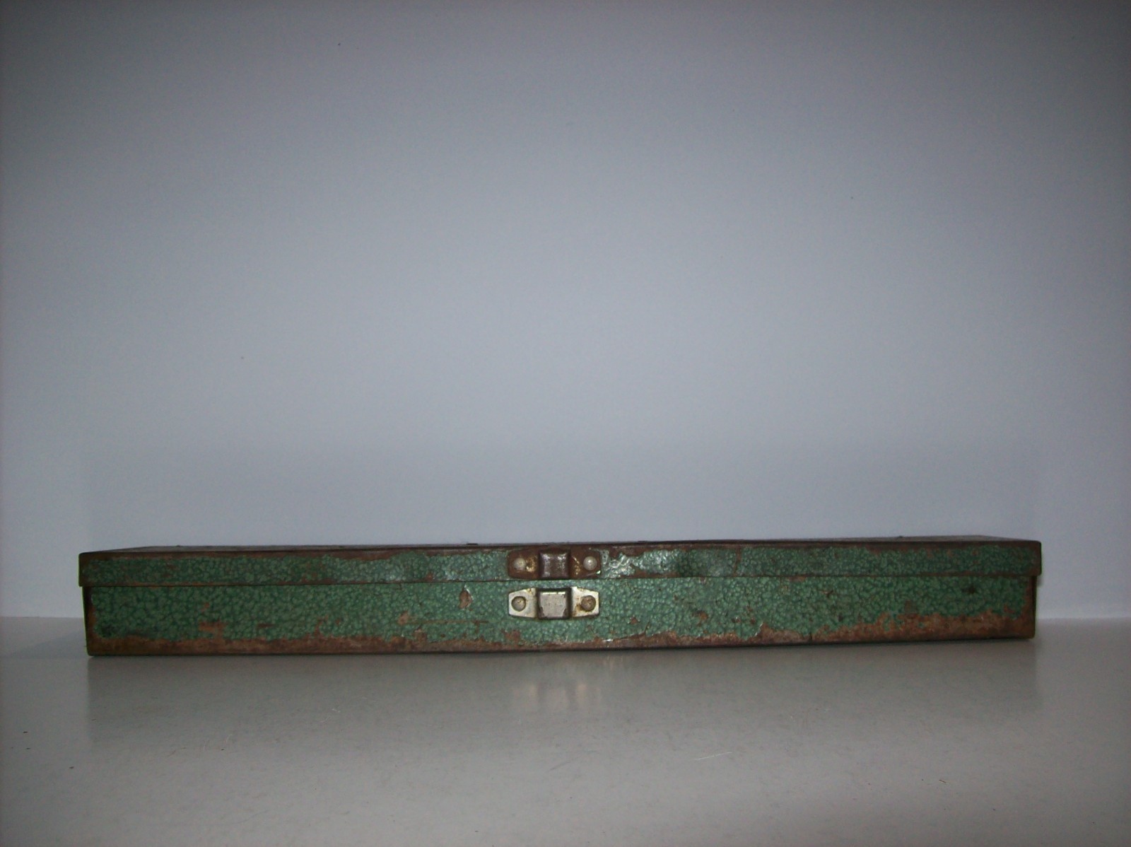 EMPTY Vintage S-K Tools Green Metal Socket Set Case Box, 15″L x 3″ W x 1.5″ T