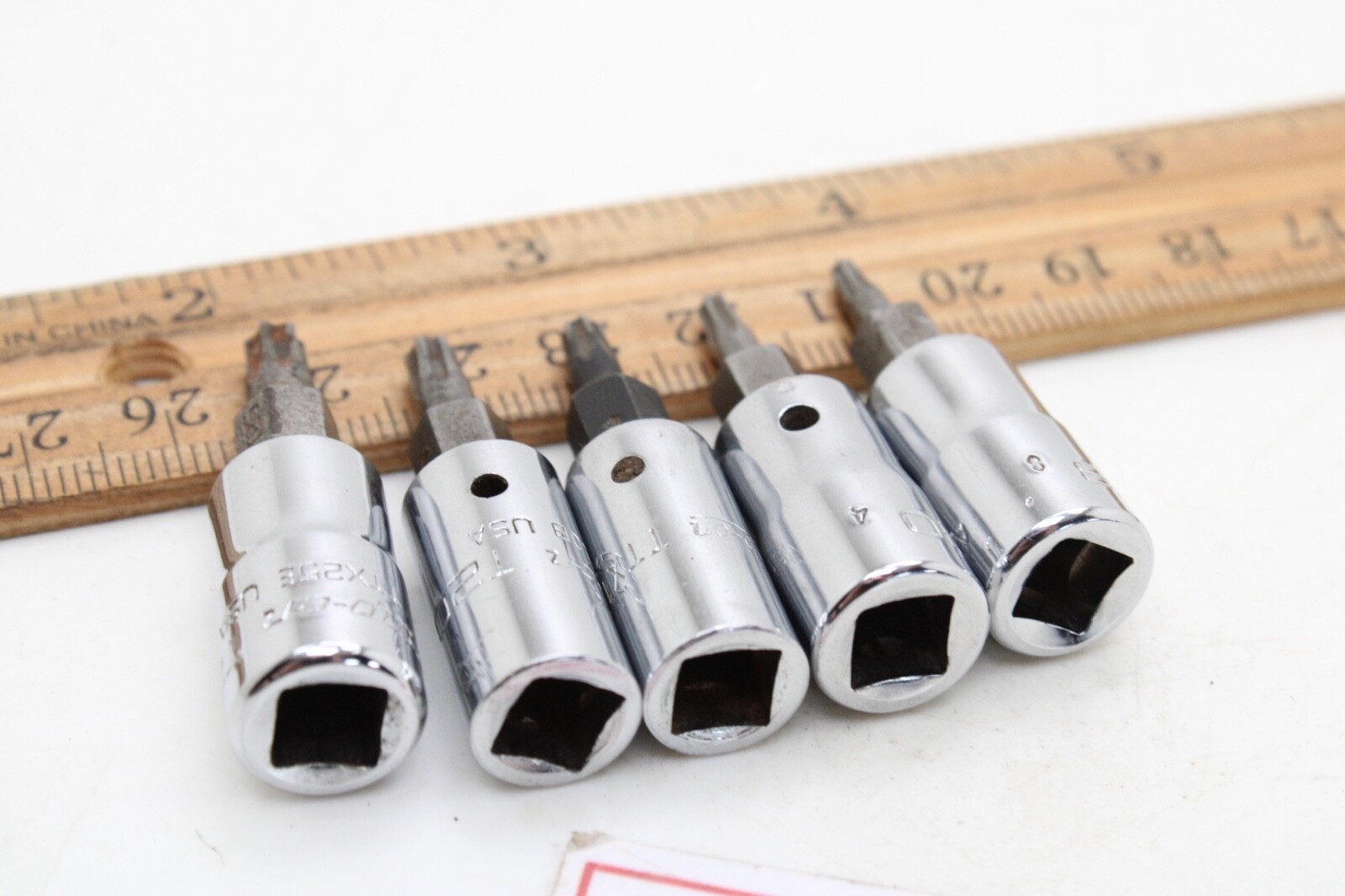 Snap-on TTX8E to TTX25E T8-T25 5 Piece 1/4″ Drive TORX Bit Socket Set USA
