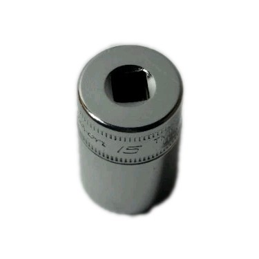 Snap-on Tools USA NEW 1/4″ Drive 15mm 6 Point Semi Deep Chrome Socket TMMS15