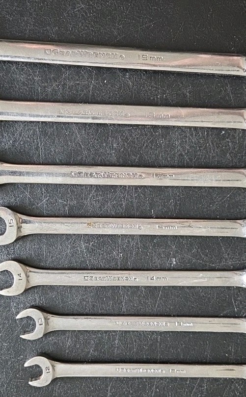 Gearwrench 7 Piece Metric Non Ratcheting Combination Wrench Set