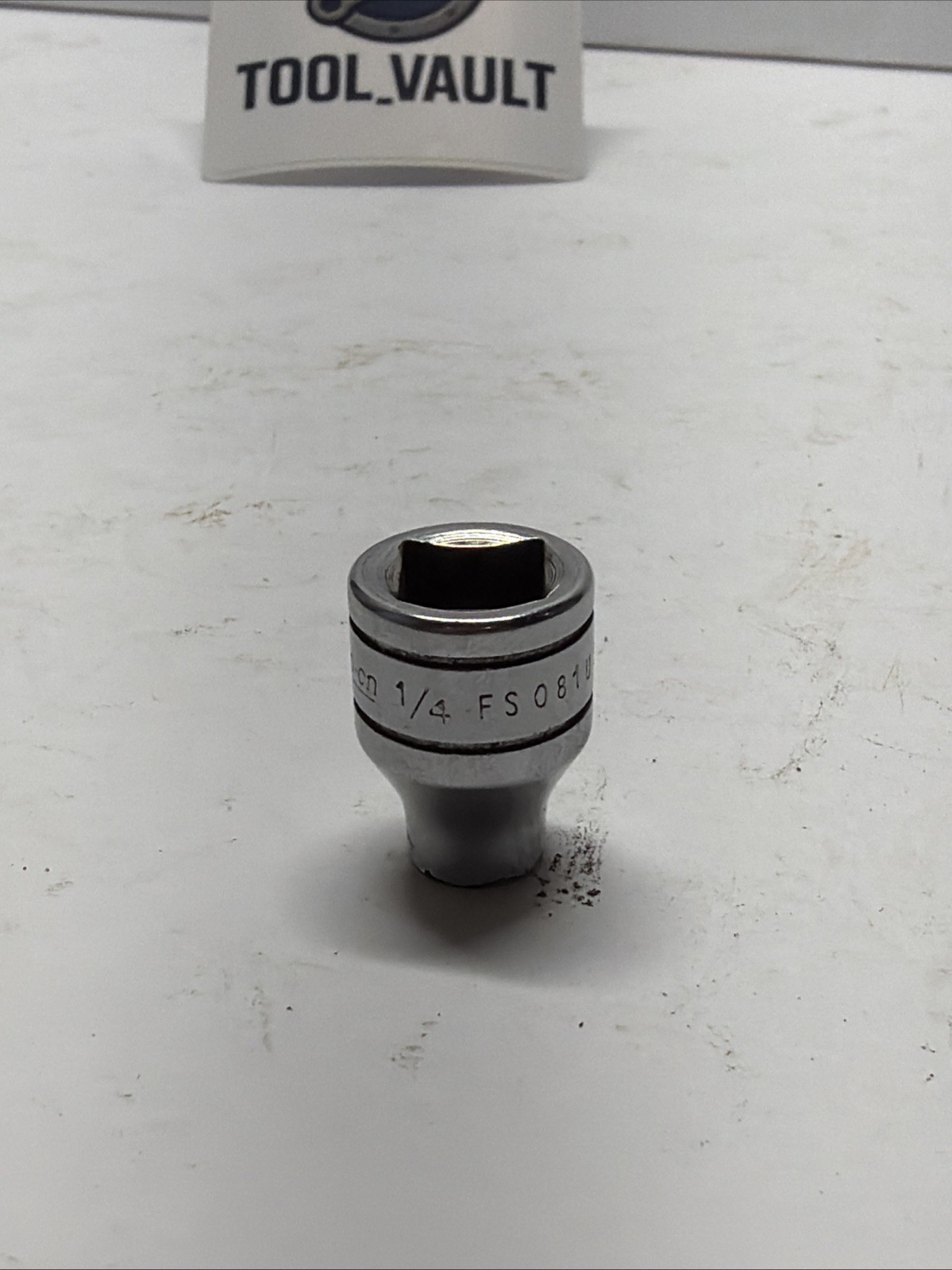 Snap On USA Tools FS081 3/8″ Drive 1/4″ 6PT Shallow Chrome Socket,