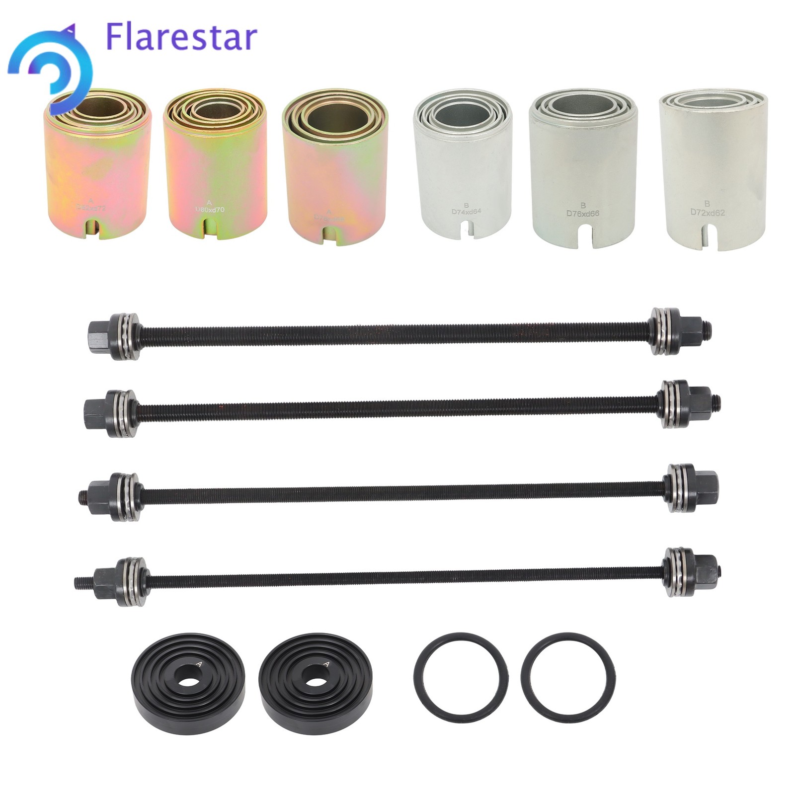 Universal Press & Pull Sleeve Kit Bush Bearing Removal Insertion Tool 26pcs