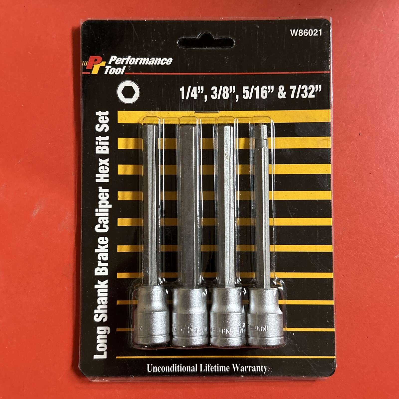 Performance Tool W86021 4 Piece SAE Brk Cal Hex Bit Set
