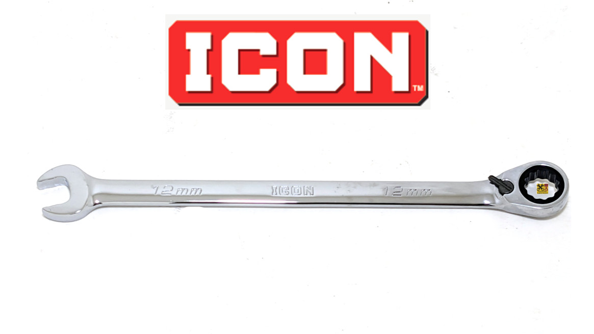 NEW ICON REVERSIBLE RATCHETING WRENCH LONG 12 POINT WRAM-10 MM METRIC PICK SIZE