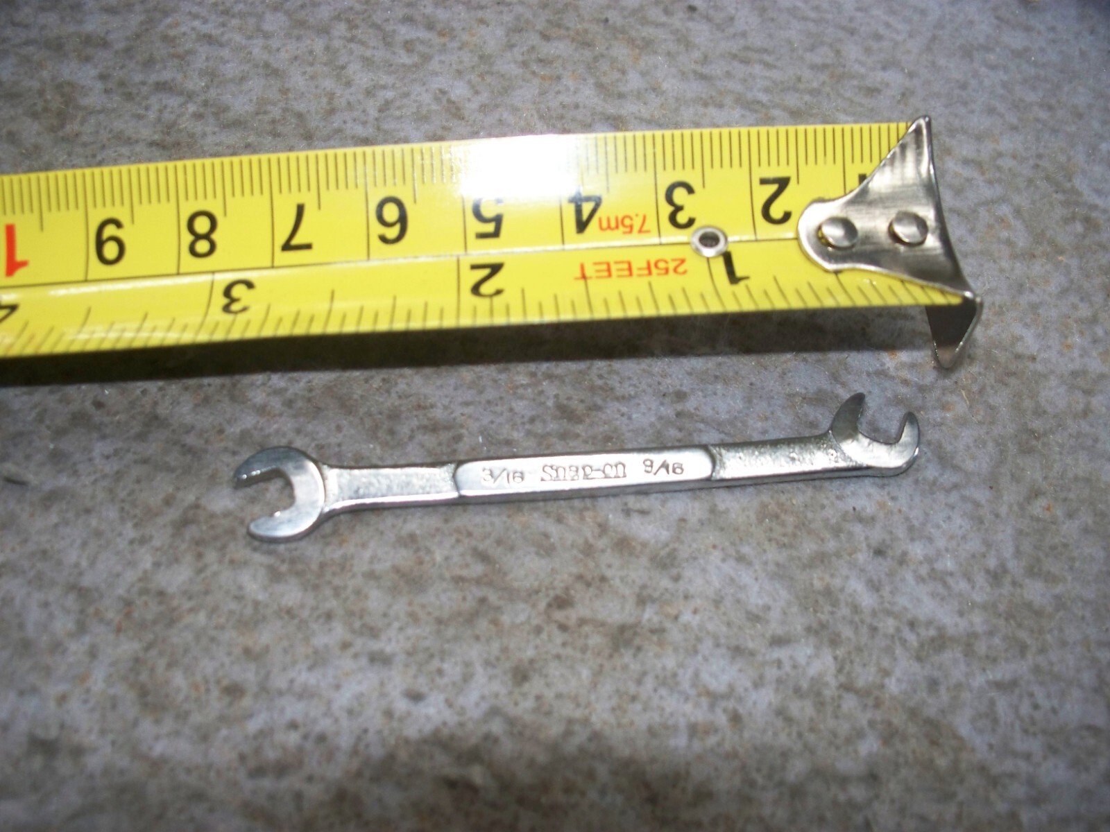 Snap On Tools 3/16–3/16″ SAE 15°/60° Offset Open-End Ignition Wrench DS 1212