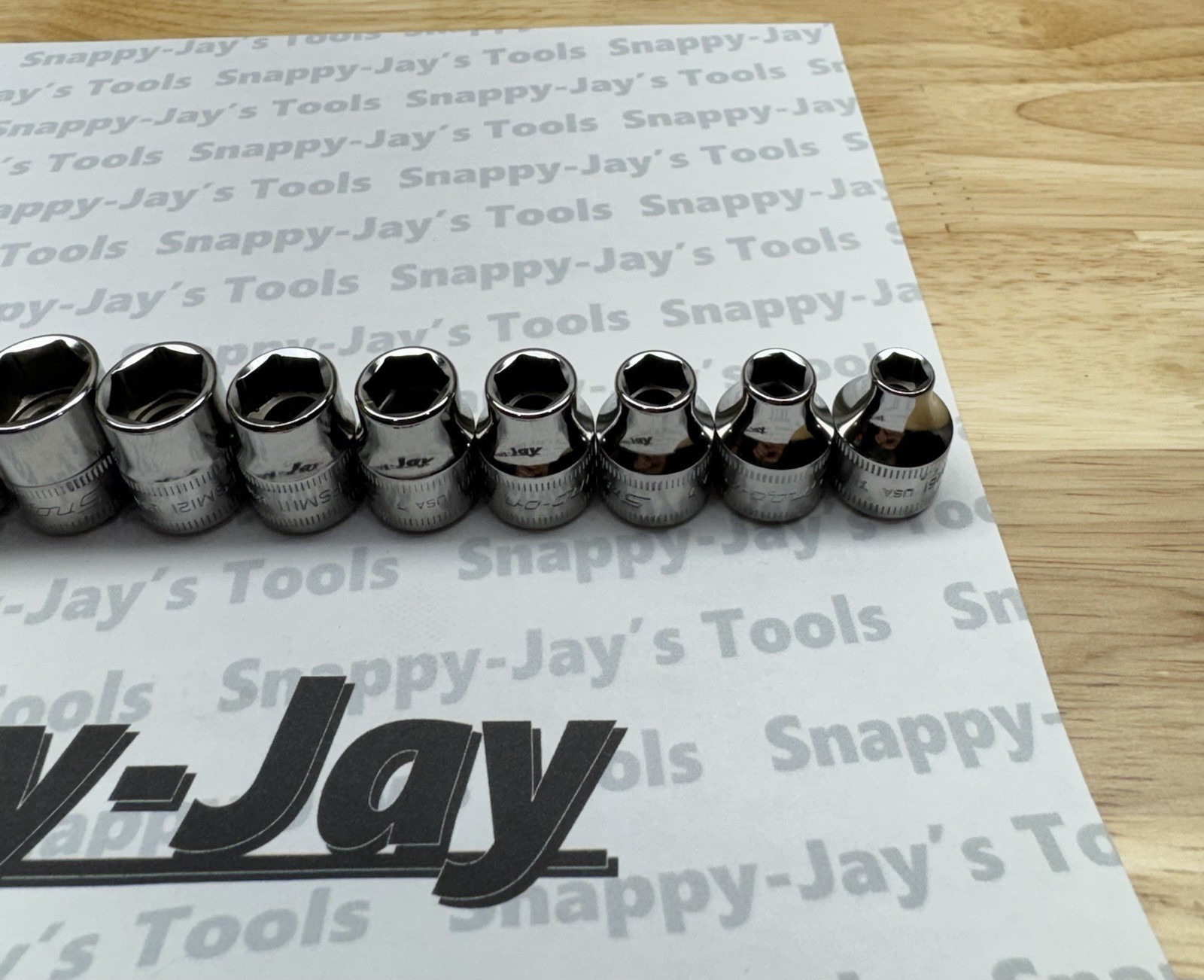 Snap-on Tools USA NEW 14pc 3/8” Metric 6-Point Chrome Socket Set Sizes 6mm-19mm