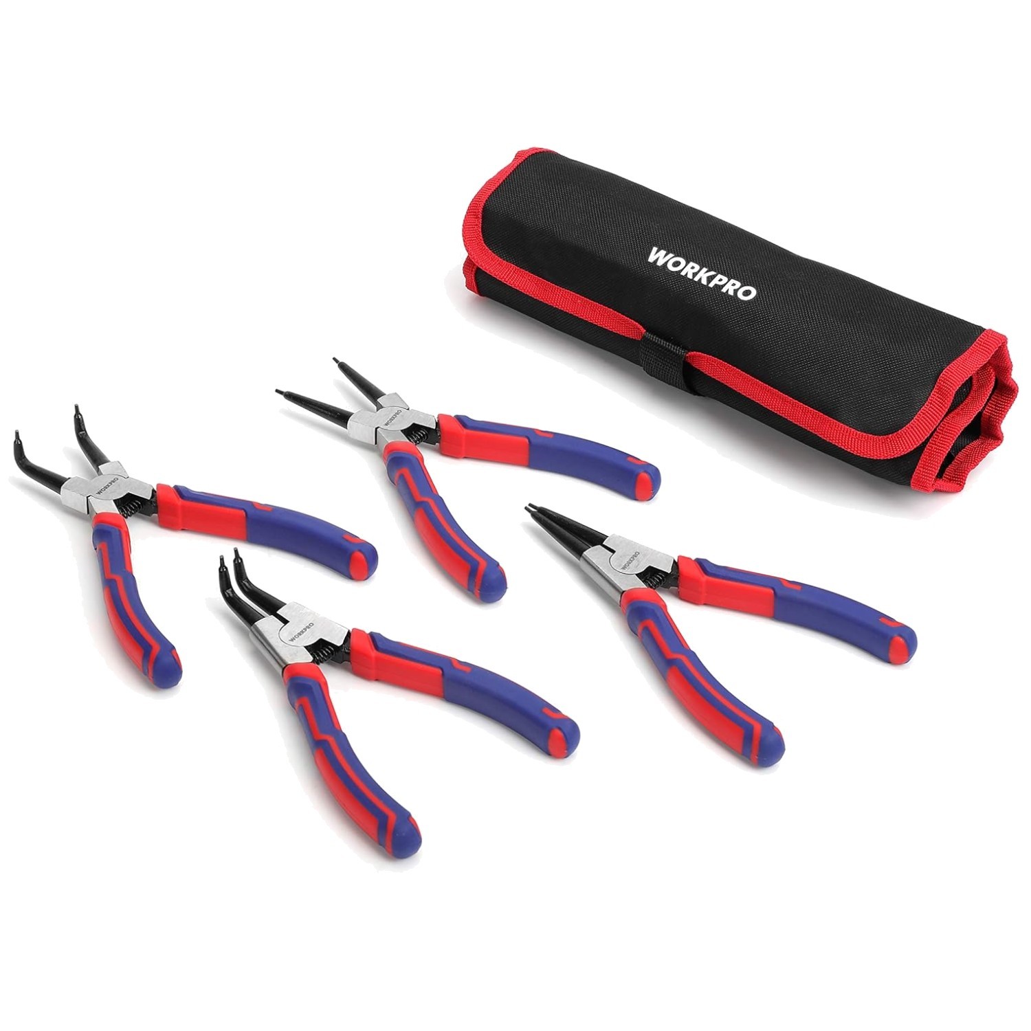 Circlip Pliers Kit – 4-Piece Set, Tip Diameter 5/64″