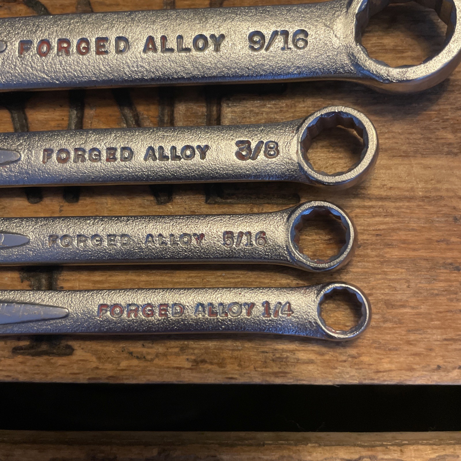 Vintage Easco 6 Piece SAE Wrench Set Combination 3/4” To 1/4″ Made IN USA LOT
