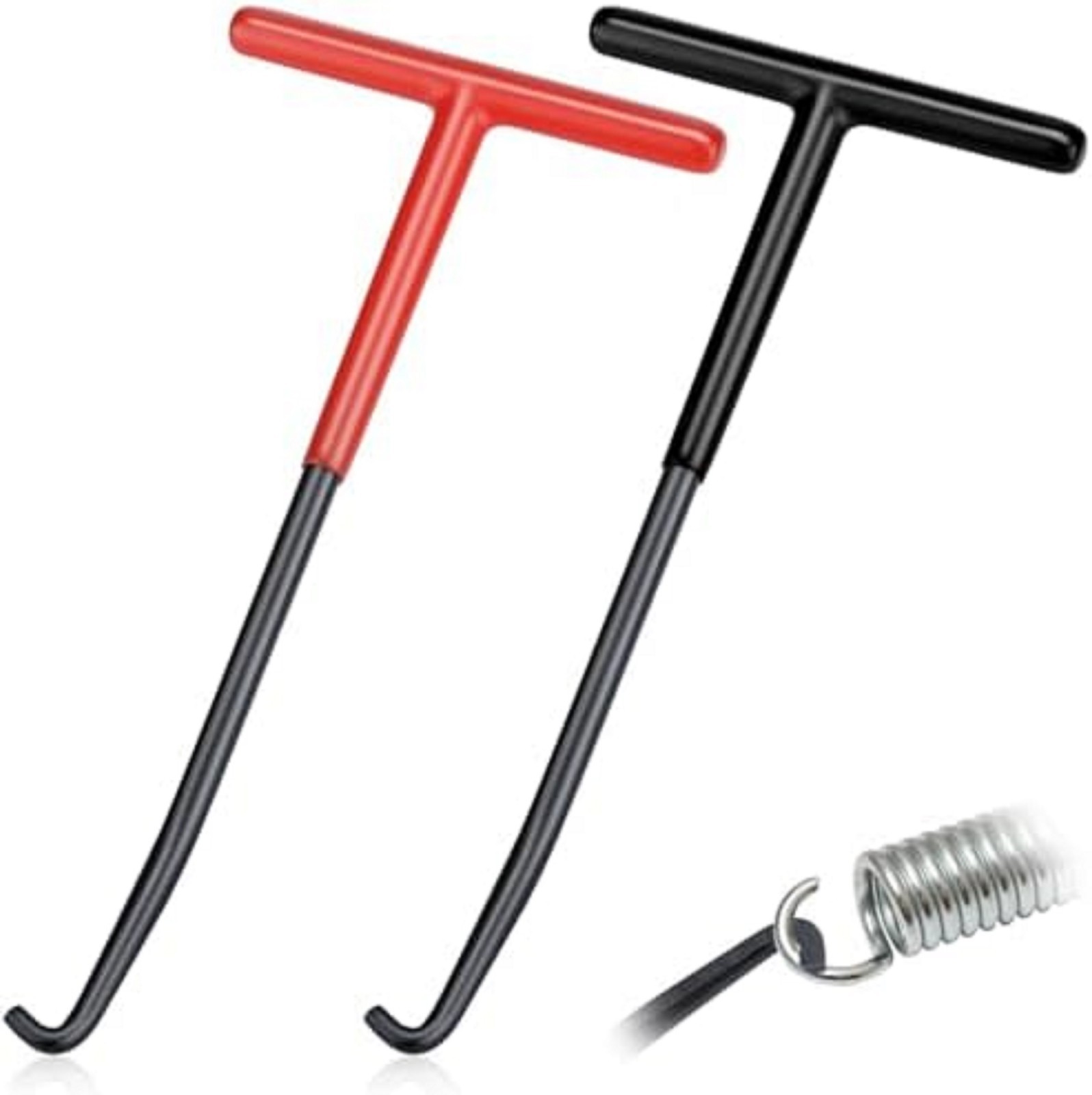 2 PCS Exhaust Spring Puller Tool, Motorcycle Exhaust Spring Hook, T Shaped Handl