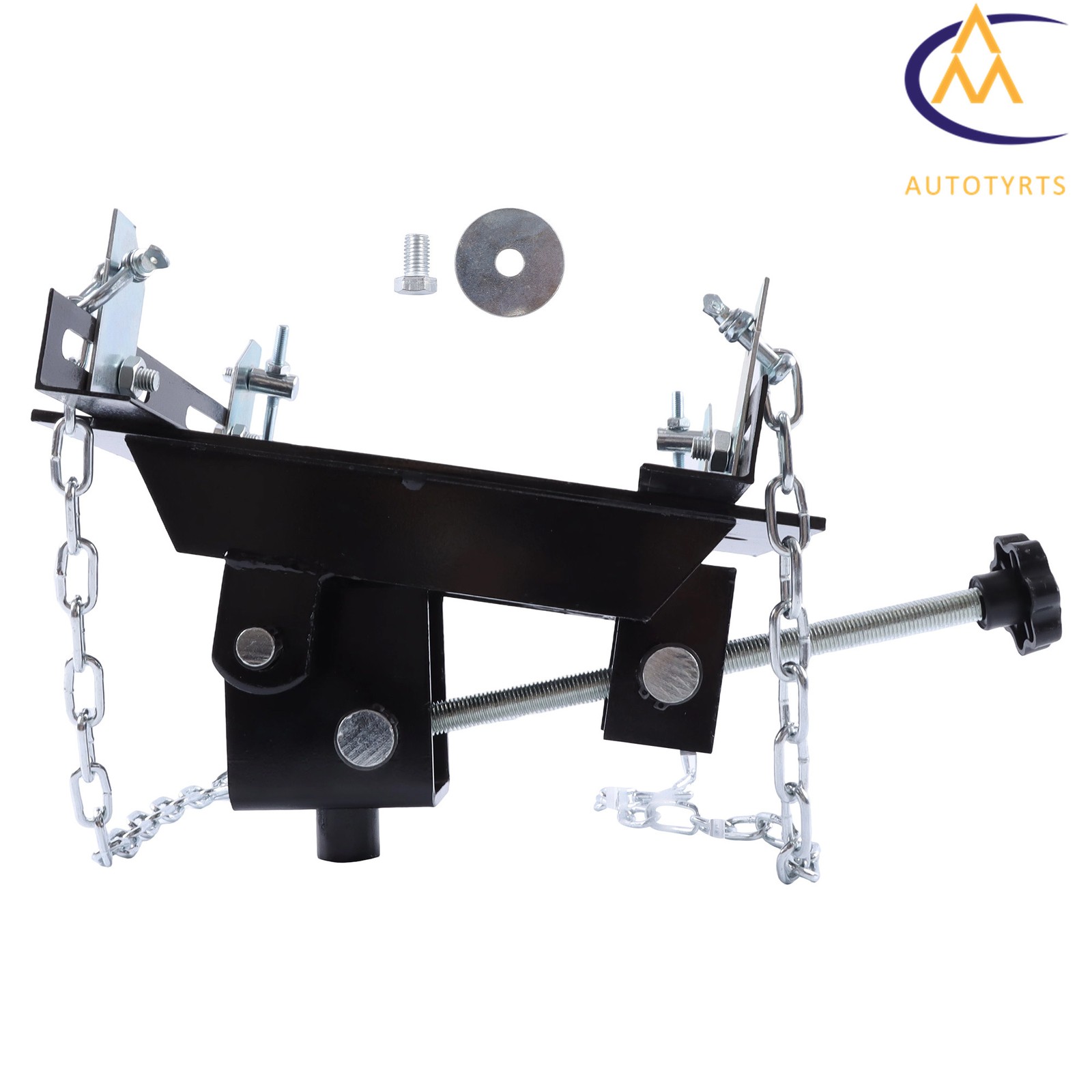 1/2 Ton 1100lbs Transmission Jack Adapter Dual Chain for Hydraulic Floor Jack