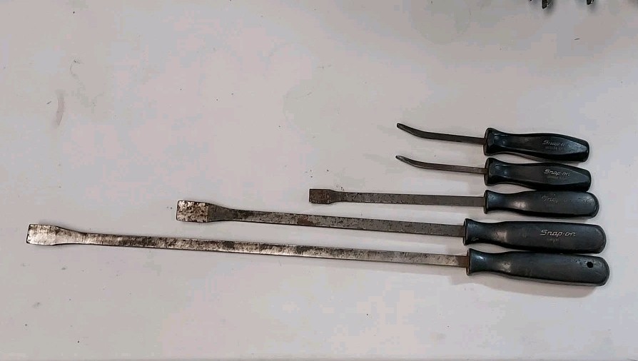 Snap On Tools Black Pry Bar Set SPBS8 X2, SPB12A SPB18 SPB24 8”-24” USA,