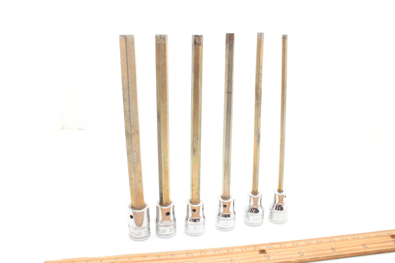 Snap-On 206EFAML 6 Piece 3/8″ Drive Metric Chrome Long Hex Bit Socket Set USA