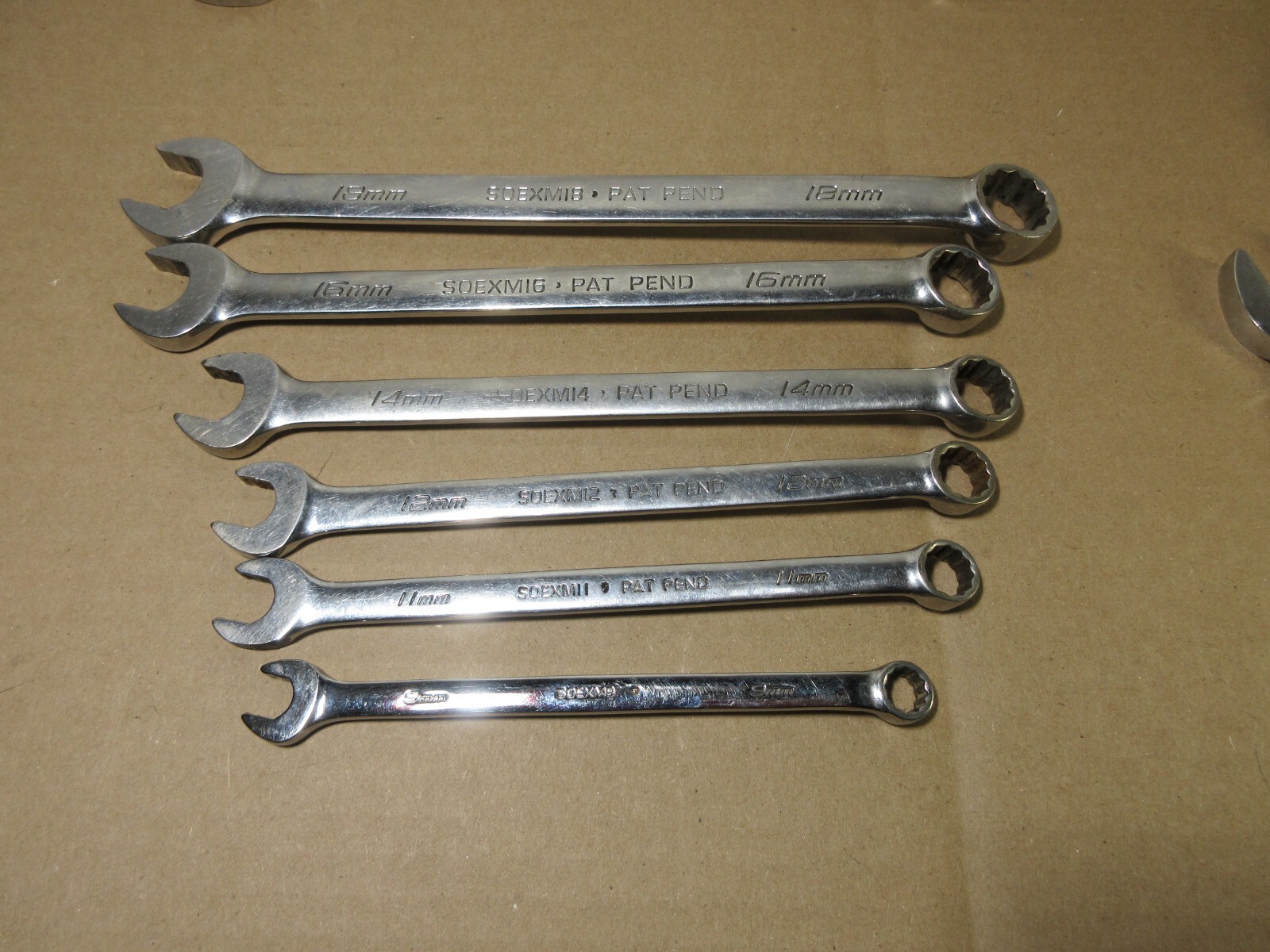 Snap-on USA SOEXM, 9, 11, 12, 14, 16, 18mm 11 has been ground down, no owners ma