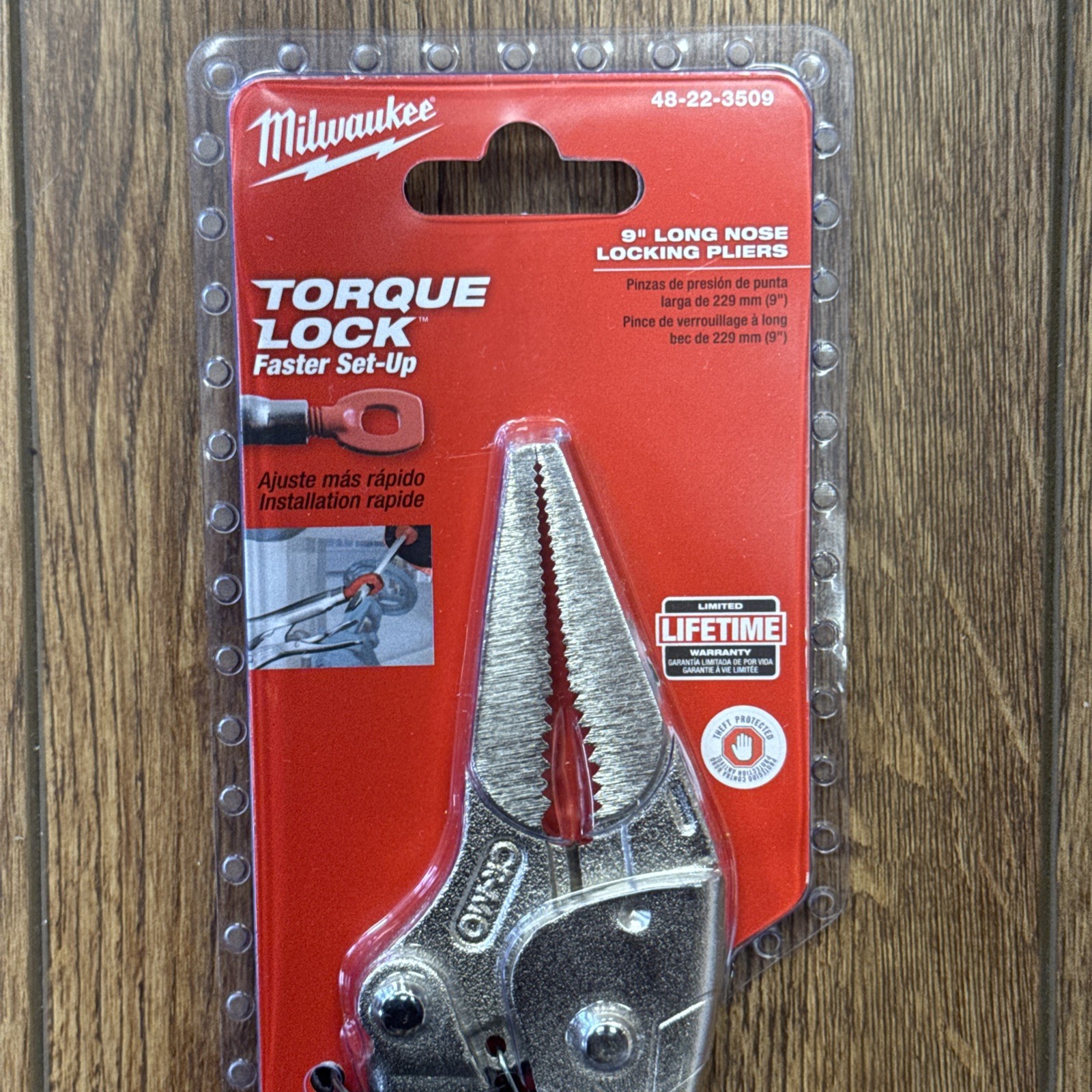 Milwaukee 48-22-3509 – 9″ Inch «Torque Lock» Long Nose Locking Pliers