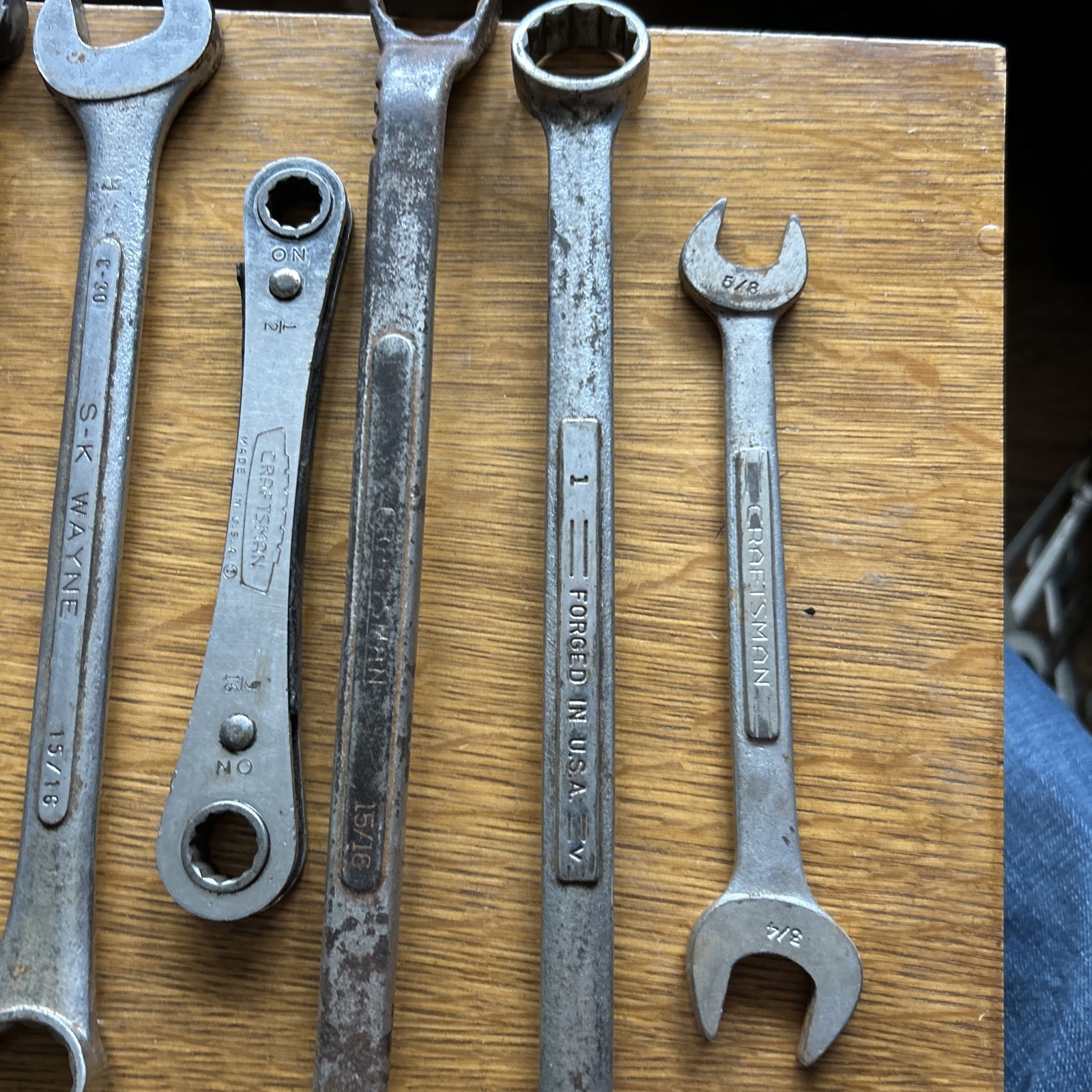 Lot Of 10 Various Sizes , Vintage S-K Wayne & Craftsman Wrenches