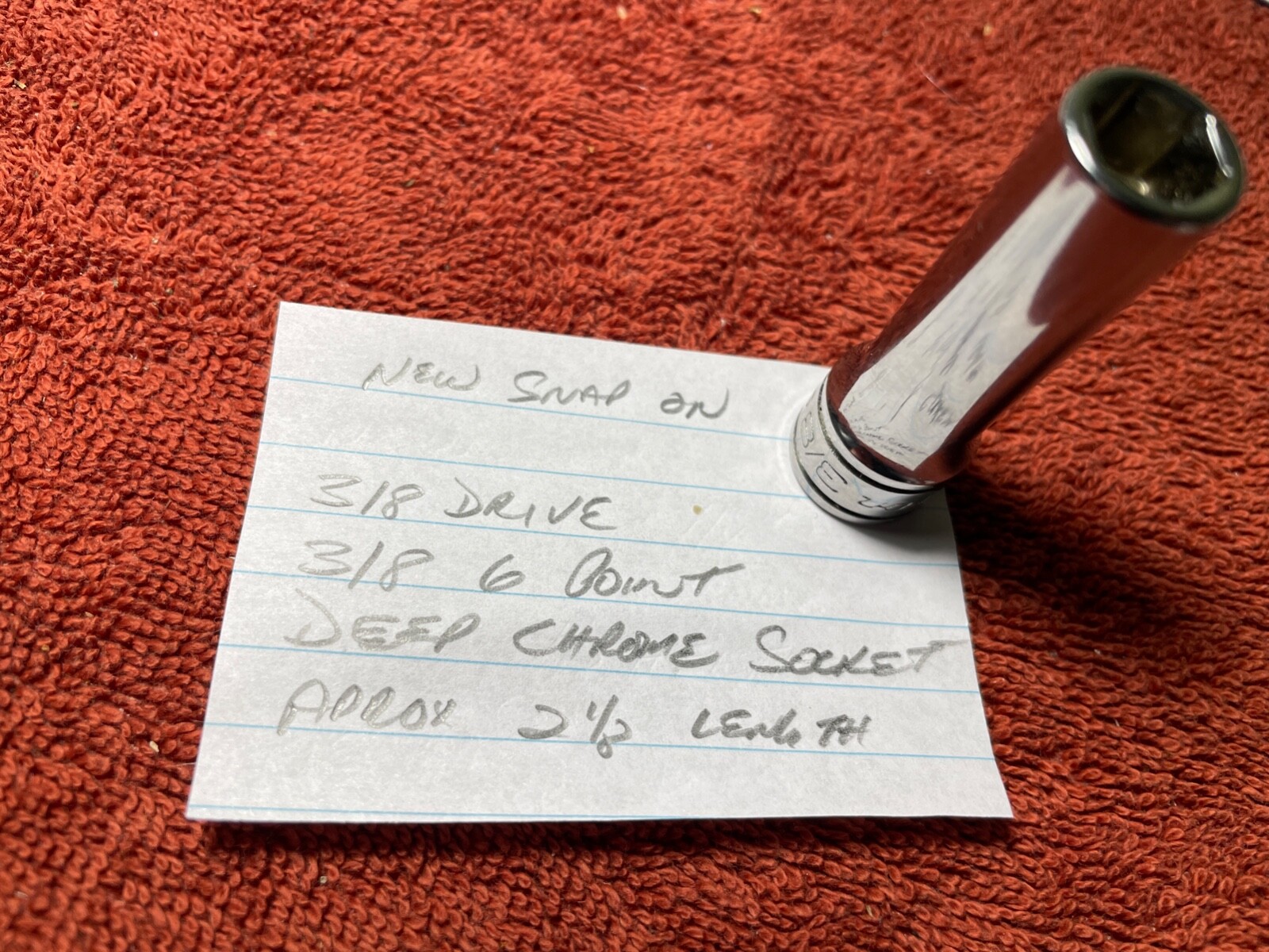 Snap-on -Chrome – 3/8 Drive 3/8 SAE 6 Point Deep chrome Socket SFS121 – NEW !