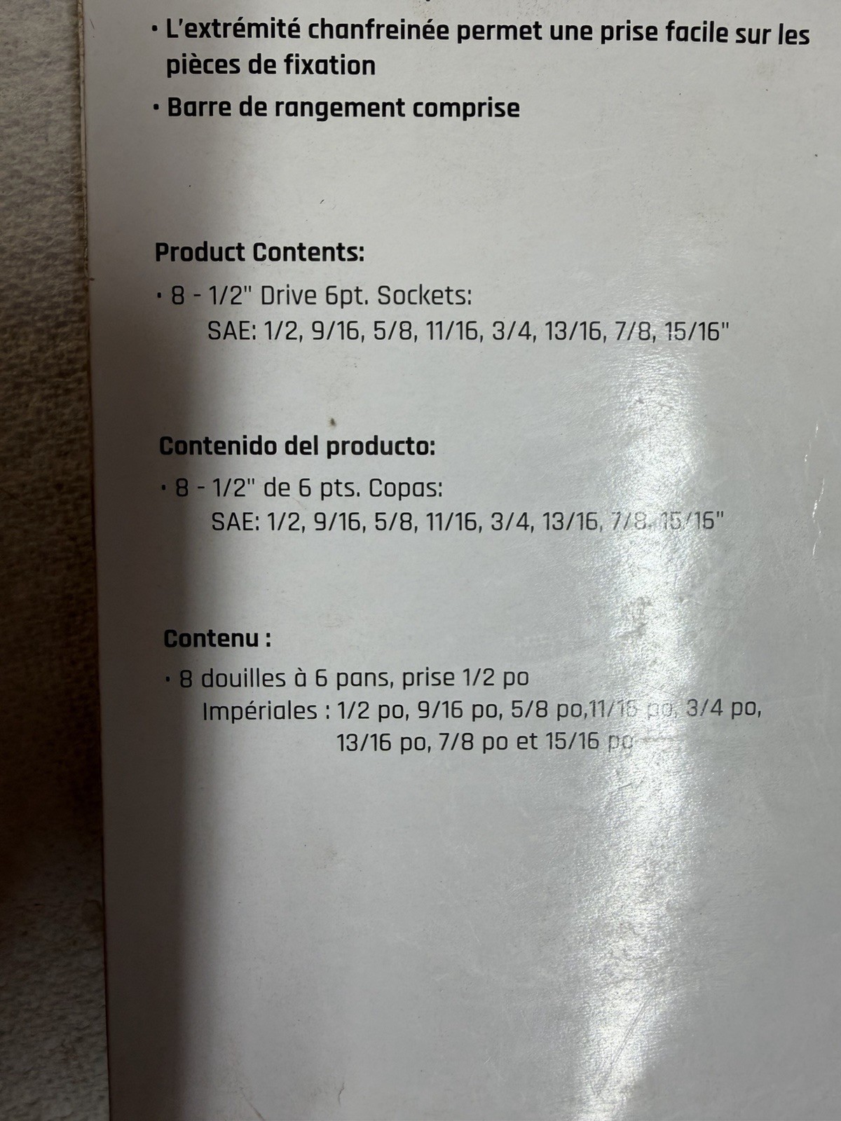DieHard 1/2″ Drive 6-Point Shallow Socket Set, SAE, 8-Piece DHP55250