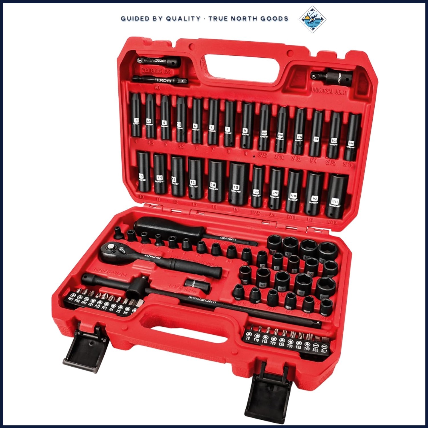 Ultimate 1/4 Inch Drive Socket Set with Ratchet, Sockets, and Screwdriver Bits