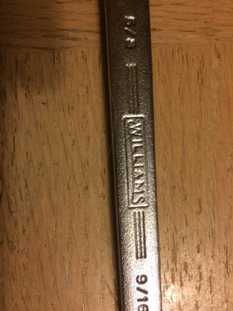 Williams Superrench Tool USA Vintage Open Double End 9/16-5/8 Standard Wrench 🚢