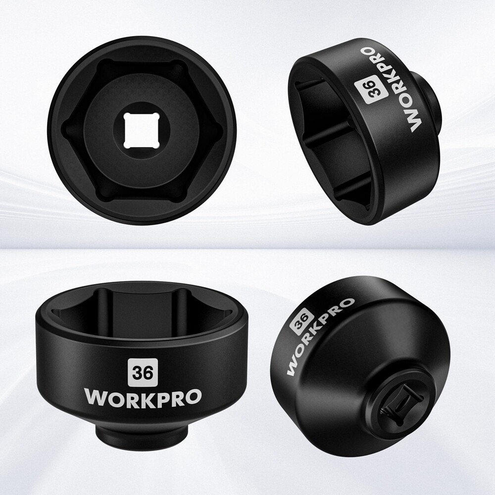 WORKPRO 36 mm Oil Filter Removal Tool Oil Filter Socket Wrench Oil Filter Wrench