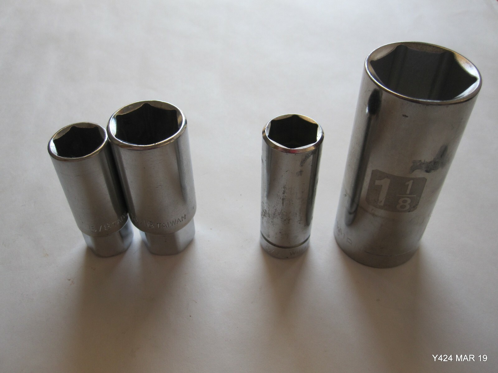 Mixed Lot of Four (4) Deep Impact Sockets, Check Description for Specs