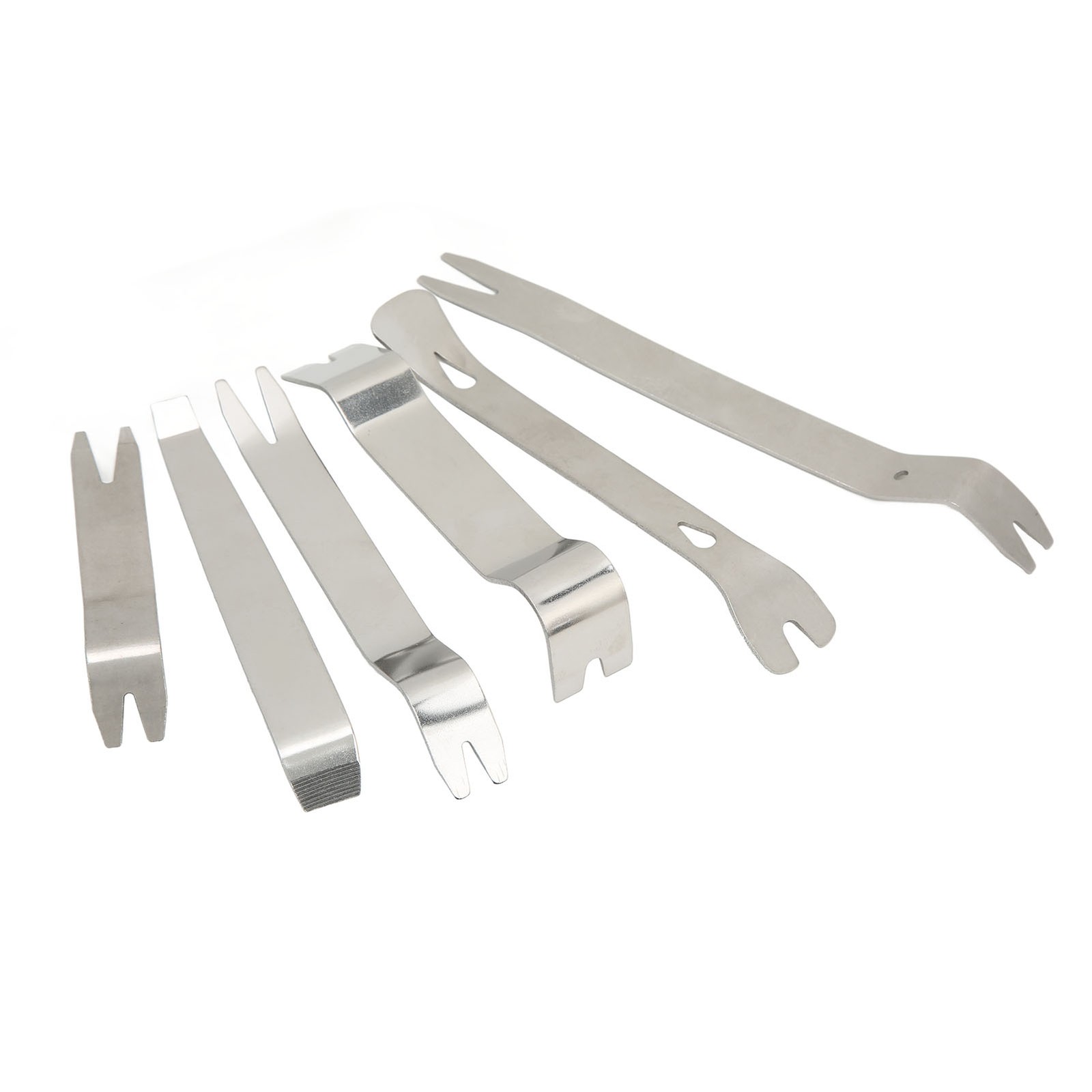 6pcs Car Trim Removal Tool Kit Stainless Steel Solid Rustproof Clip Pry Tools