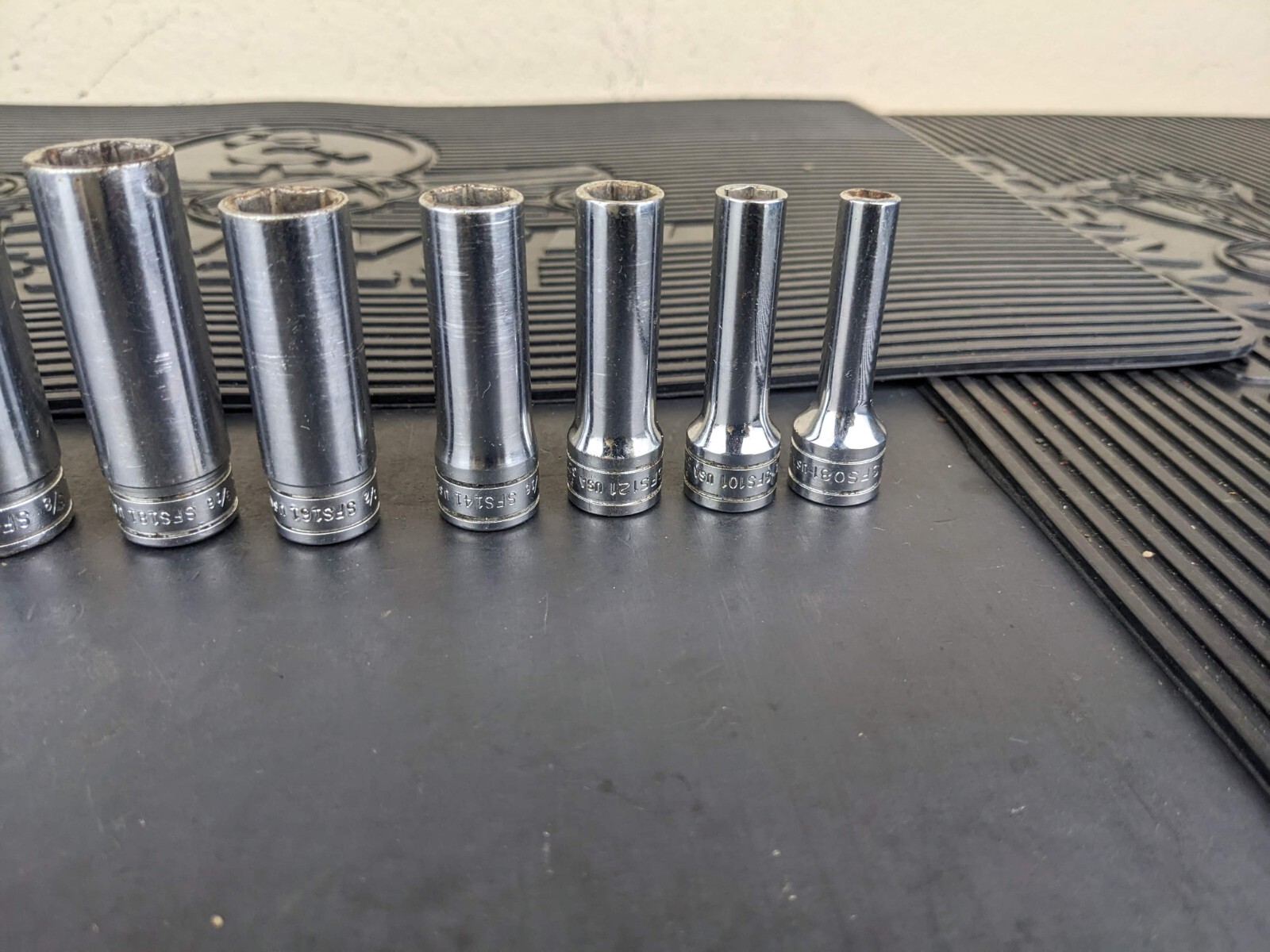 #az527 Snap On 3/8″ Drive 11 Pc SAE Deep 6 Pt Socket Set 211SFSY 1/4″ – 7/8″