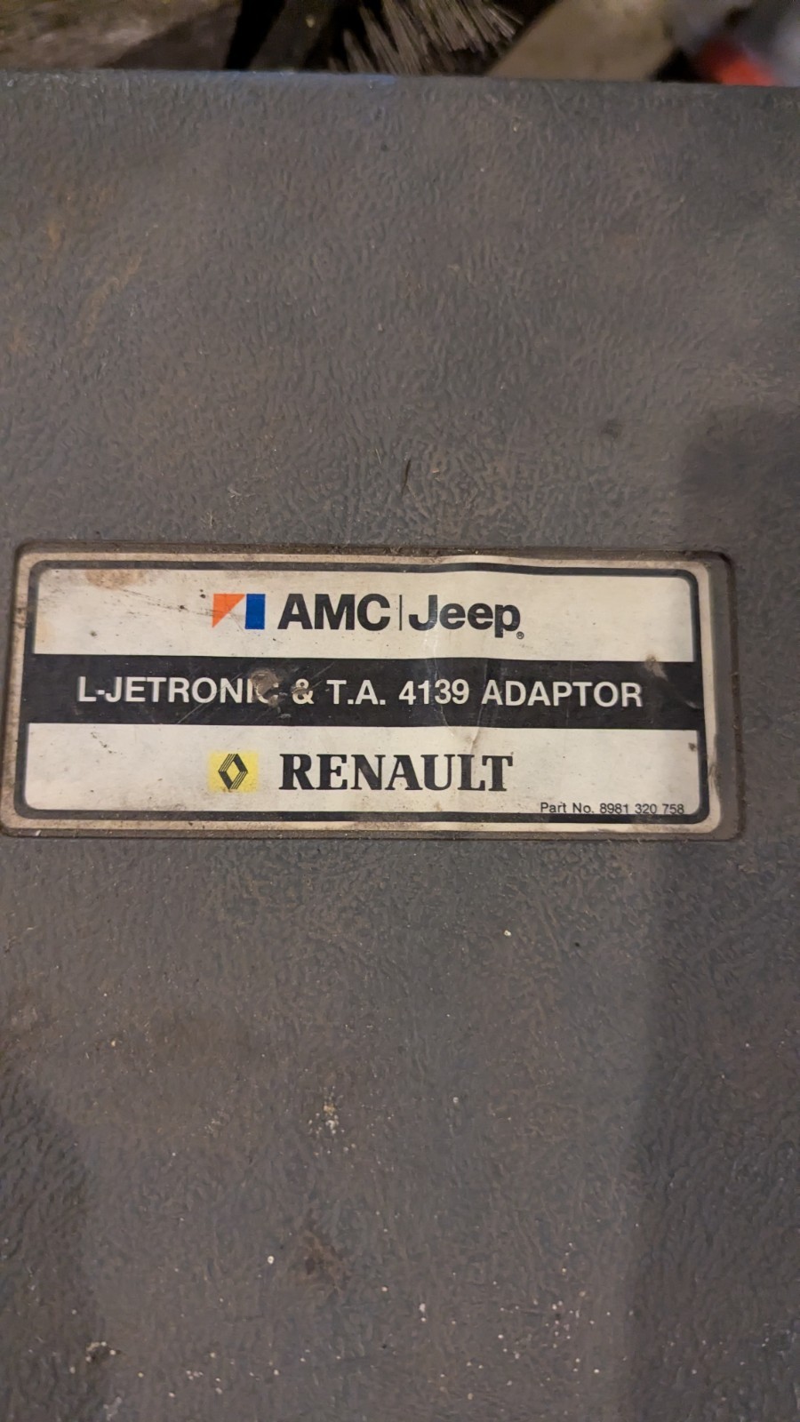 AMC Jeep Renault L-Jetronic and TA 4139 Adapter, OEM Kit, Used, Untested