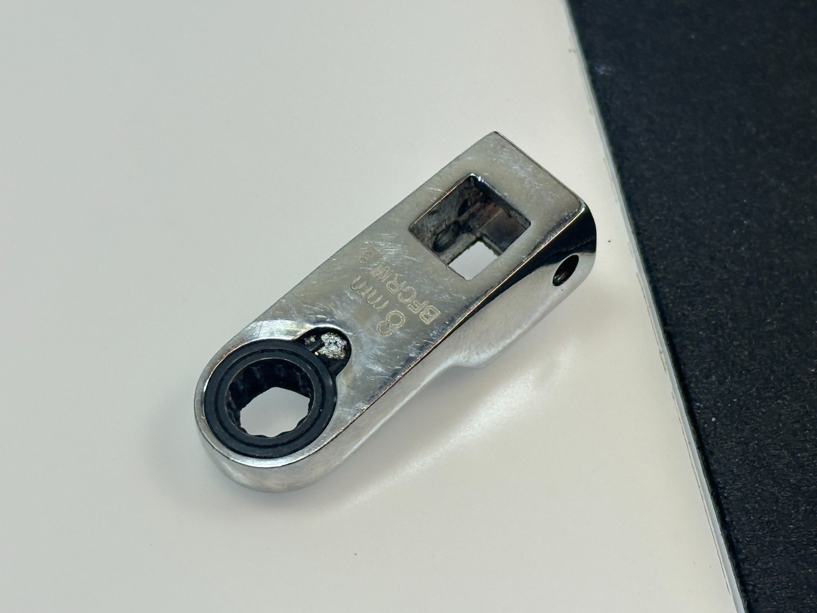 Blue Point BFCRM8 3/8″ Drive 12-Point Metric 8mm Ratcheting Crowfoot Wrench