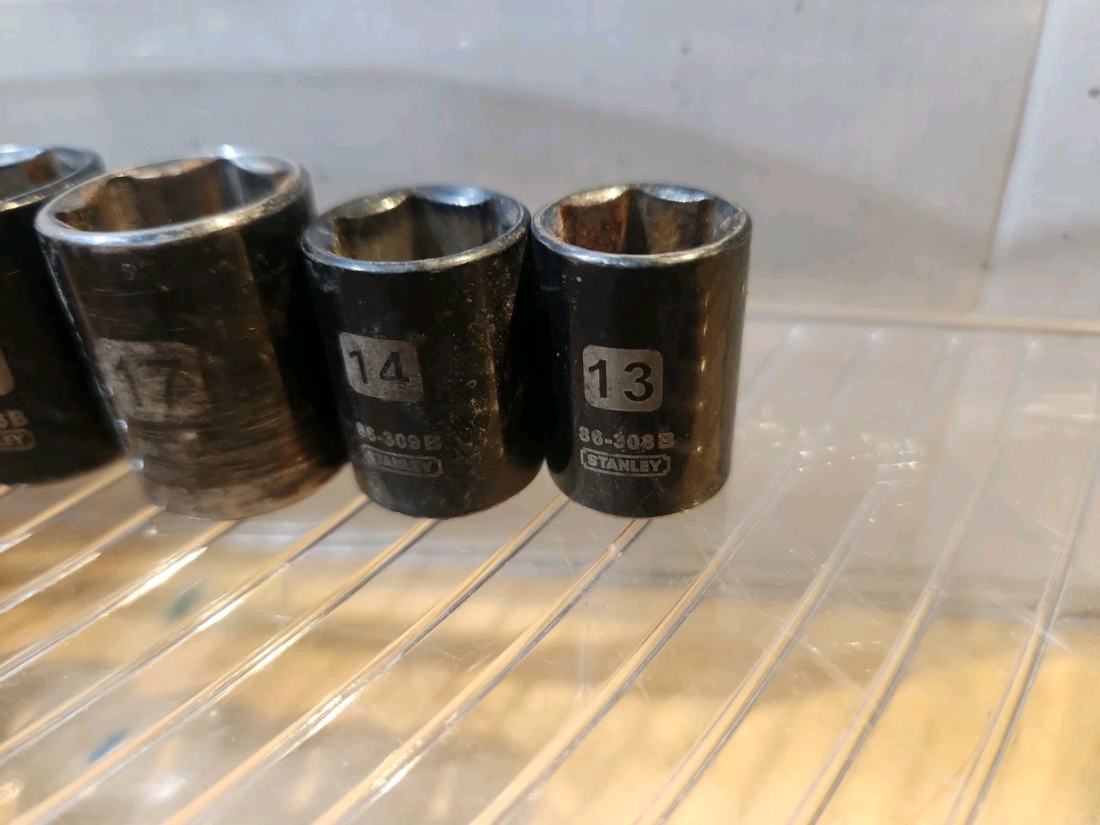 9 Piece Stanley Black Chrome Socket Set SAE & METRIC Mixed 3/8” – 6 Point Socket