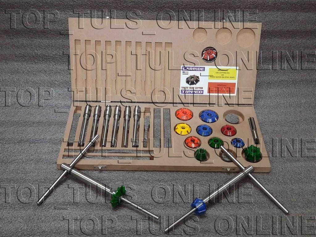 24x Valve Seat Cutter Set Carbide Tipped DATSUN,KIA,TOYOTA,MITSUBISHI,HYUNDAI