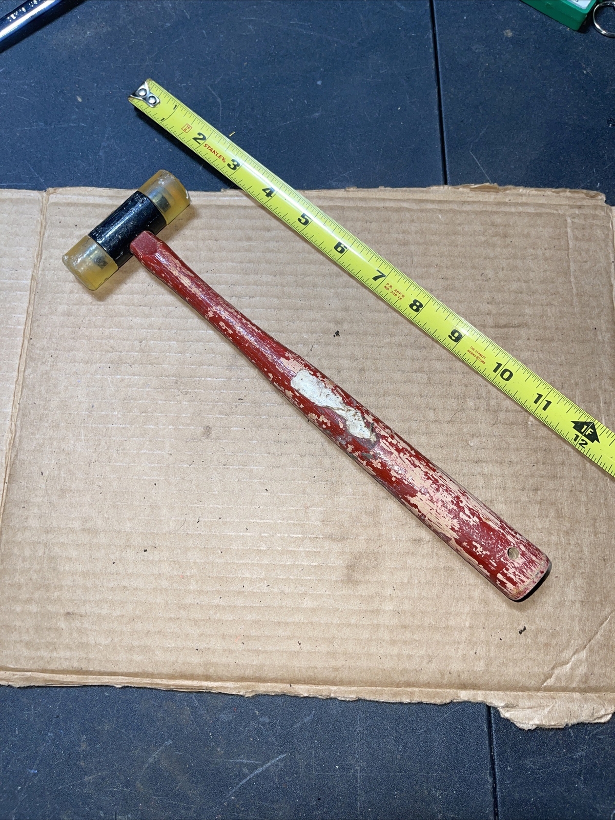 Vintage Stanley USA 593 Replaceable Soft Face Rubber Wood Handle Mallet Hammer