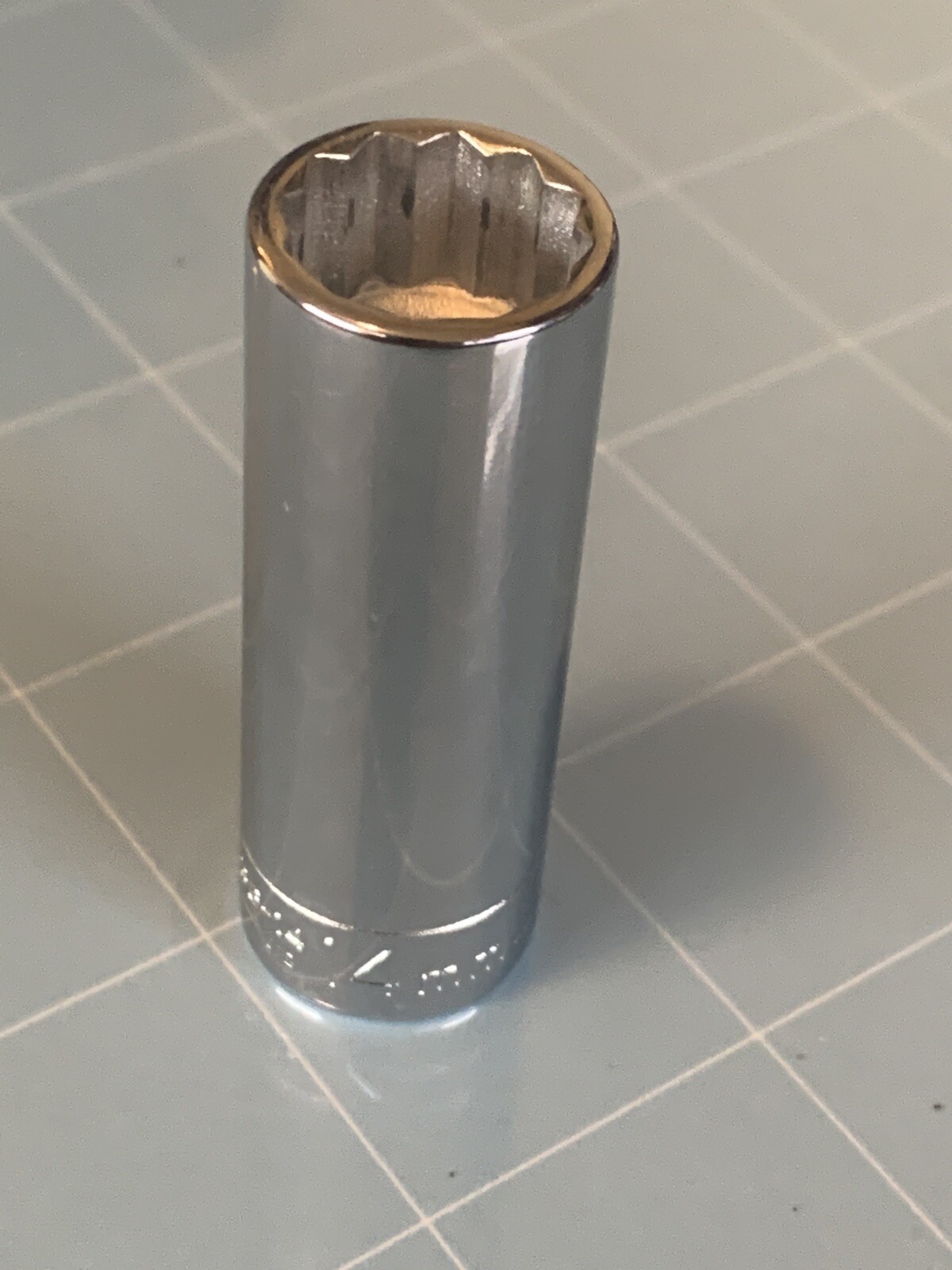 WRIGHT P/N 36-14MM 14MM 3/8″ DR.12 PT. CHROME DEEP METRIC SOCKET – NEW – (USA)