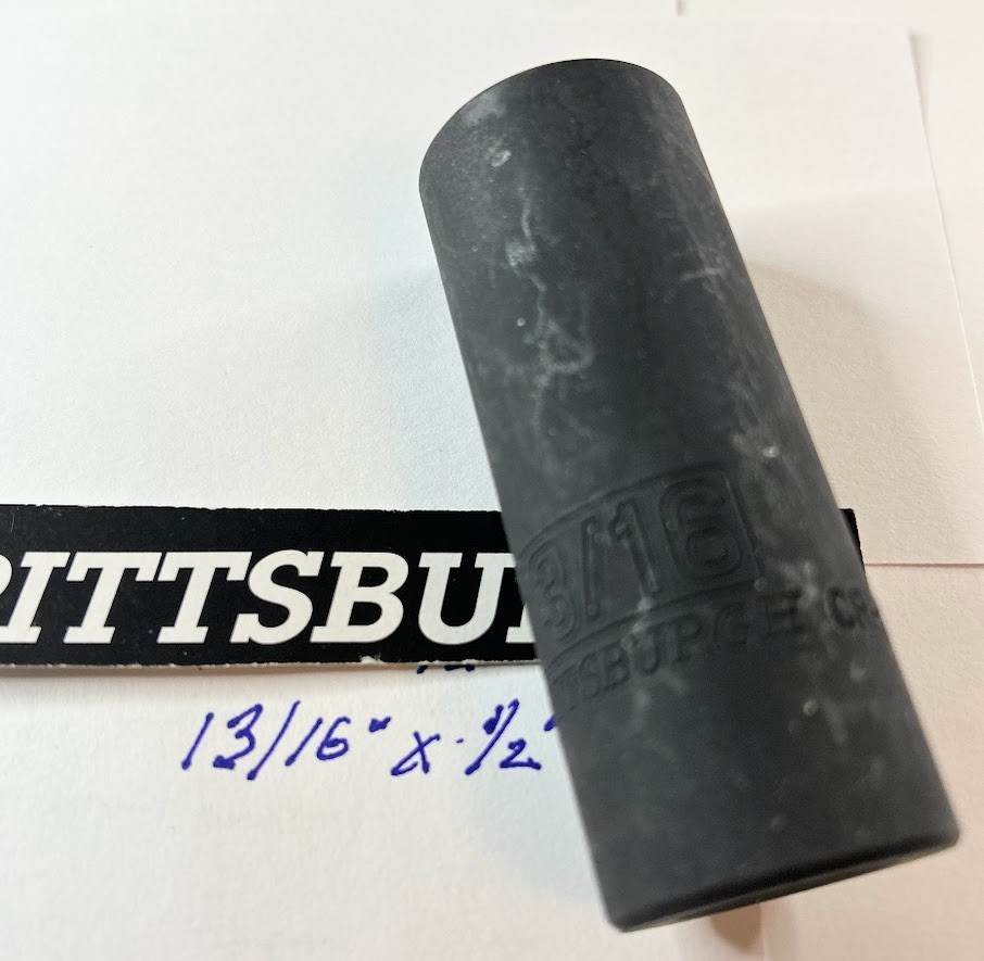 Pittsburgh 13/16″ x 1/2″ Deep Impact Socket – 6 Pt – Free USA Shipping