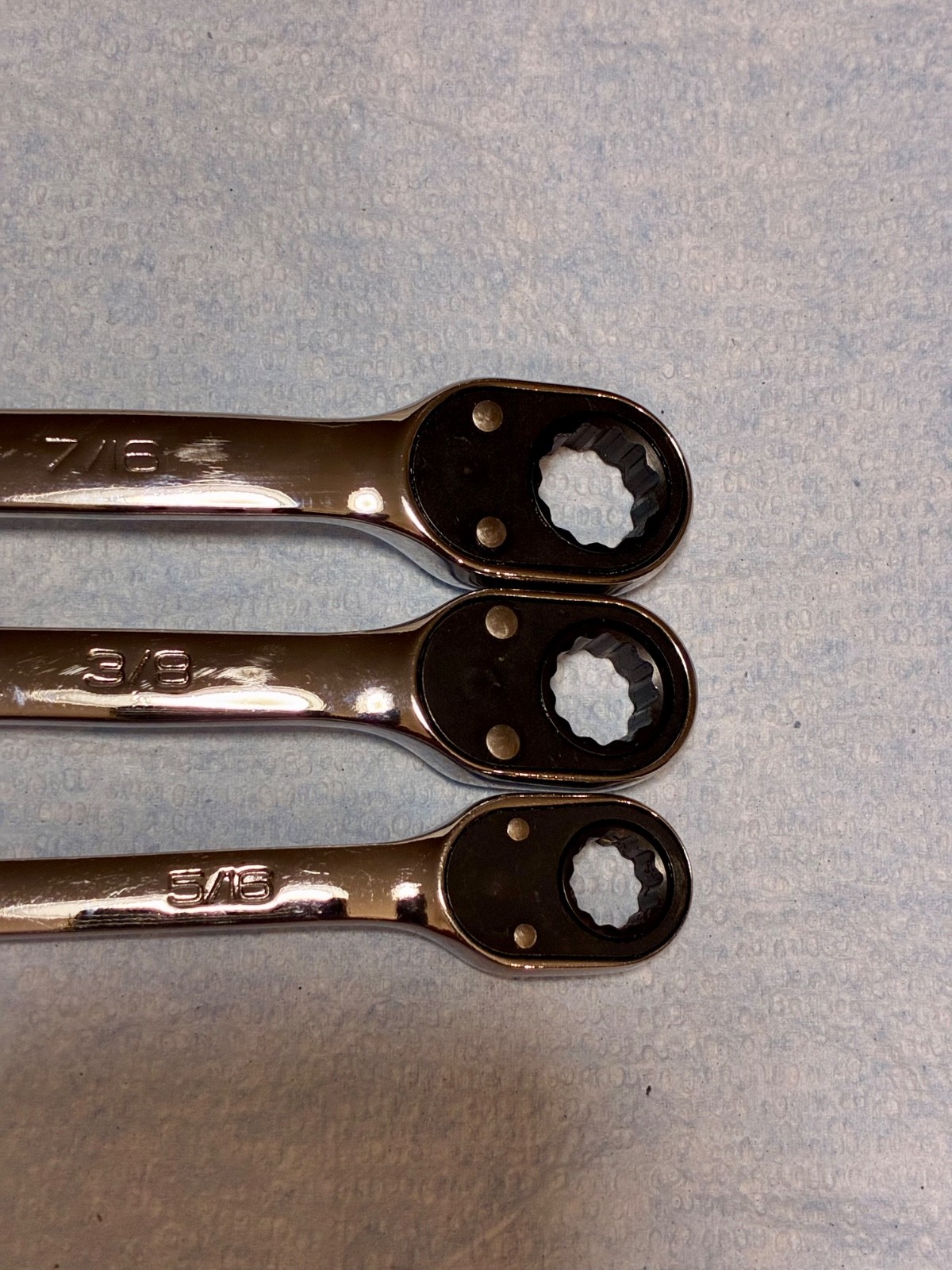 Snap-on SAE Combination Wrench 7pc Set SOXRR SOEX Flank Drive No Initials A&P