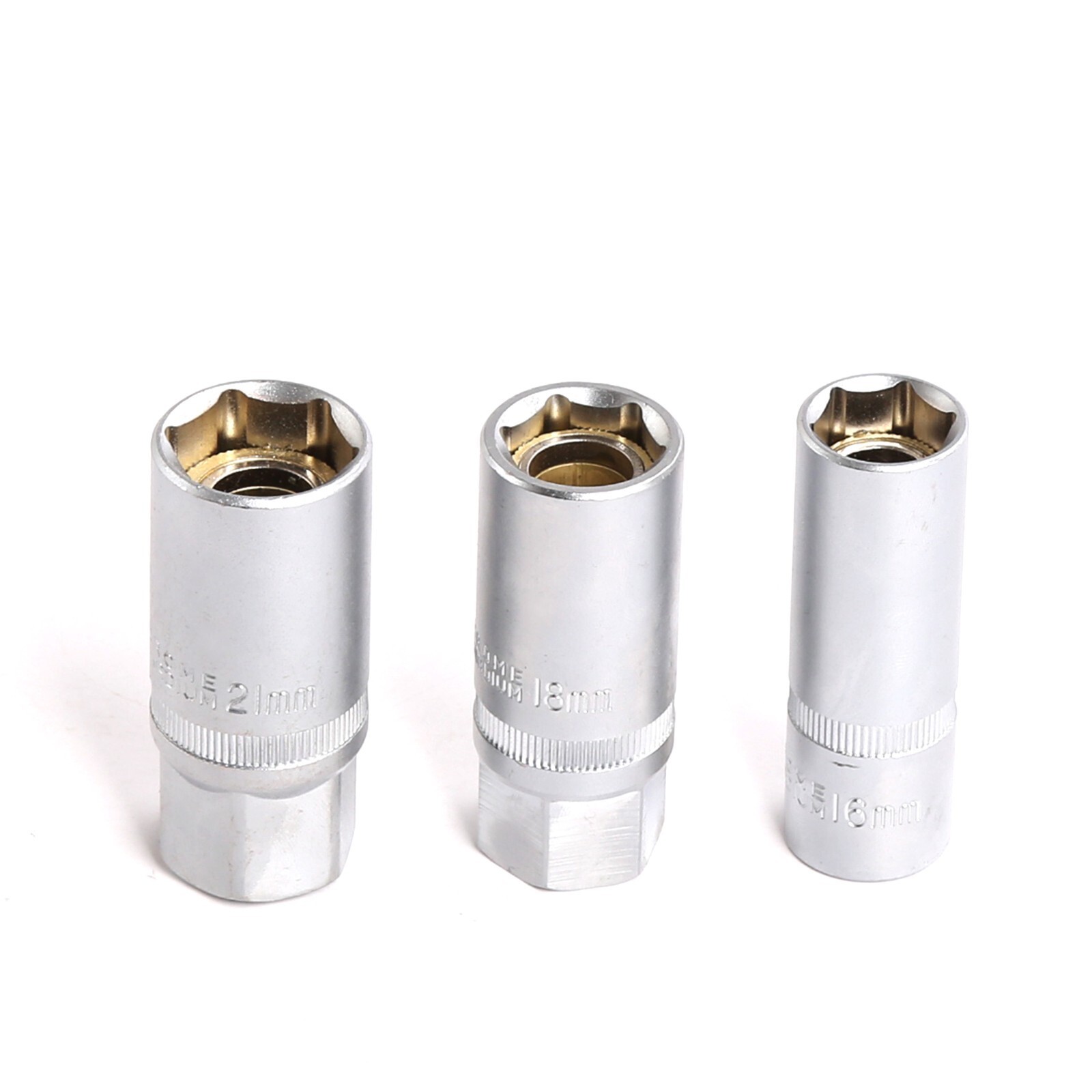 16/ 18 / 21mm Magnetic Spark Plug Socket Set Remove Installing Socket